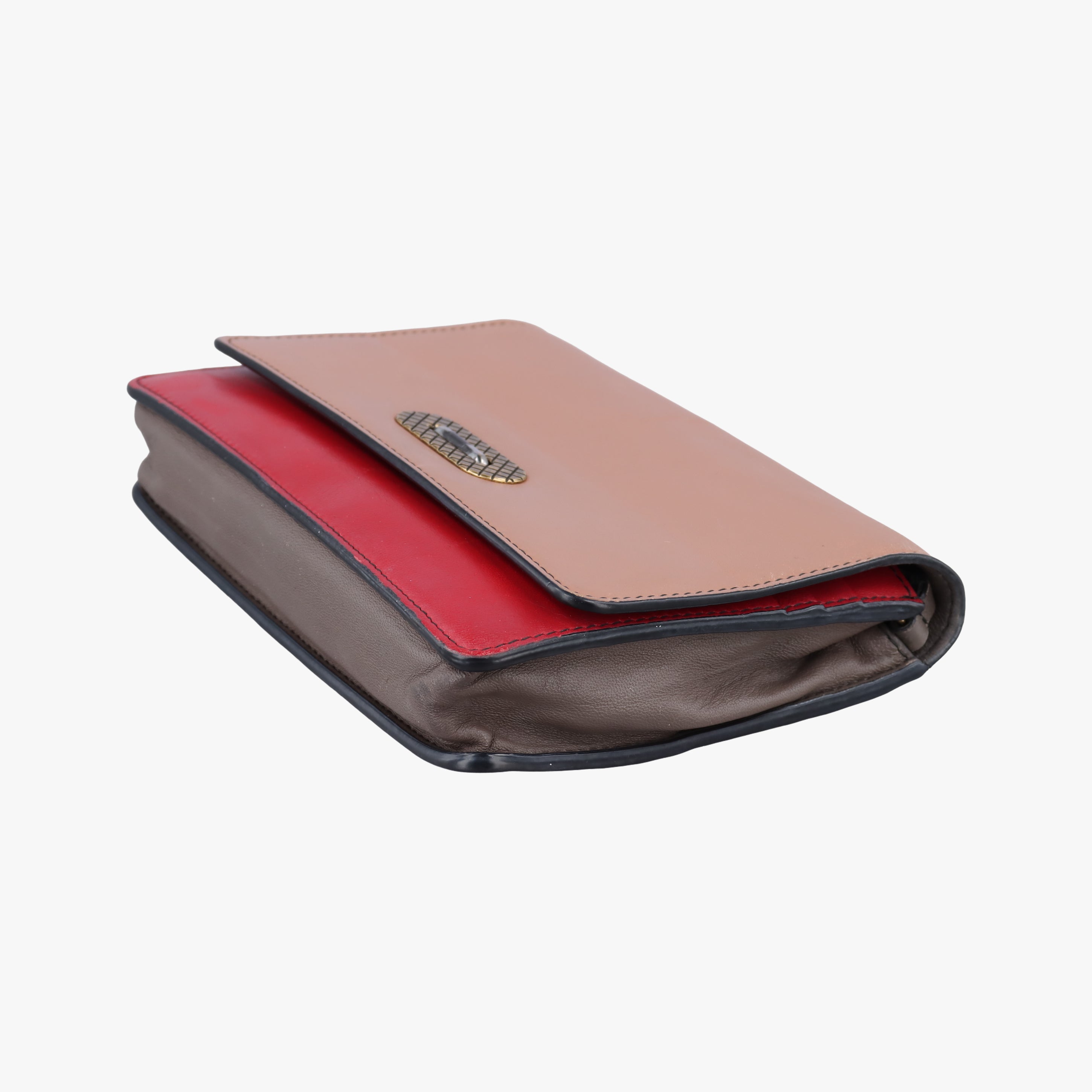 INTRECCIATO Brown×red×pink lambskin S01929525Lイントレチャート ブラウン×レッド×ピンク ラムスキン S01929525L