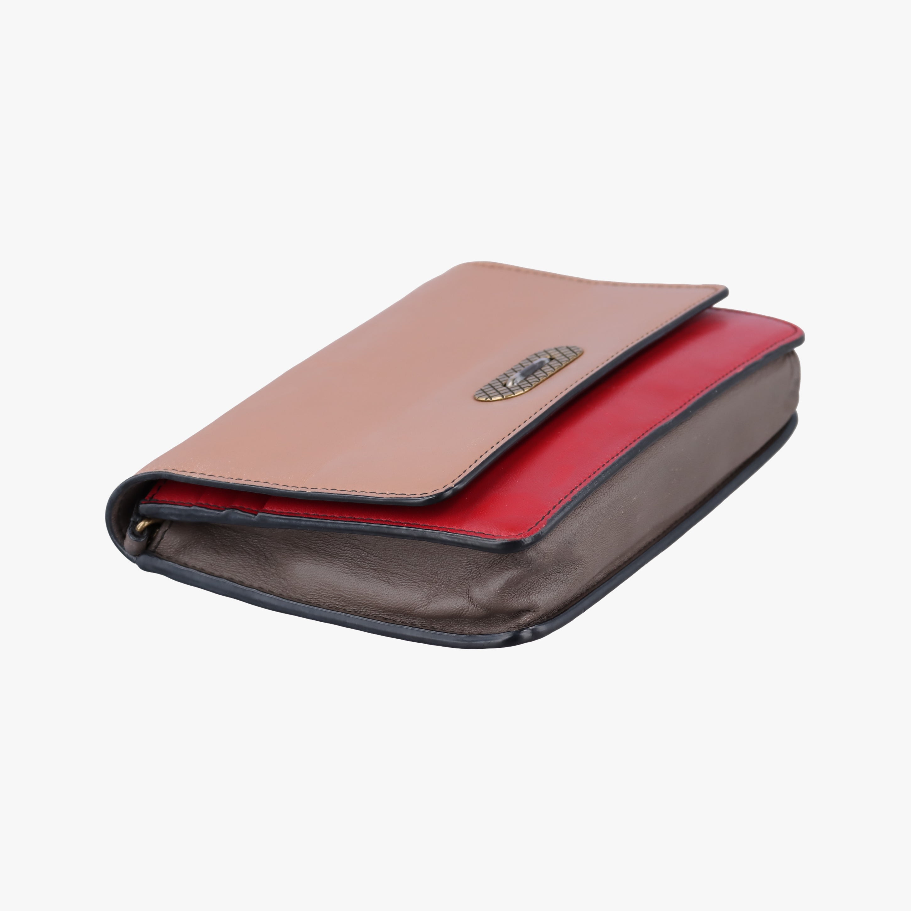 INTRECCIATO Brown×red×pink lambskin S01929525Lイントレチャート ブラウン×レッド×ピンク ラムスキン S01929525L