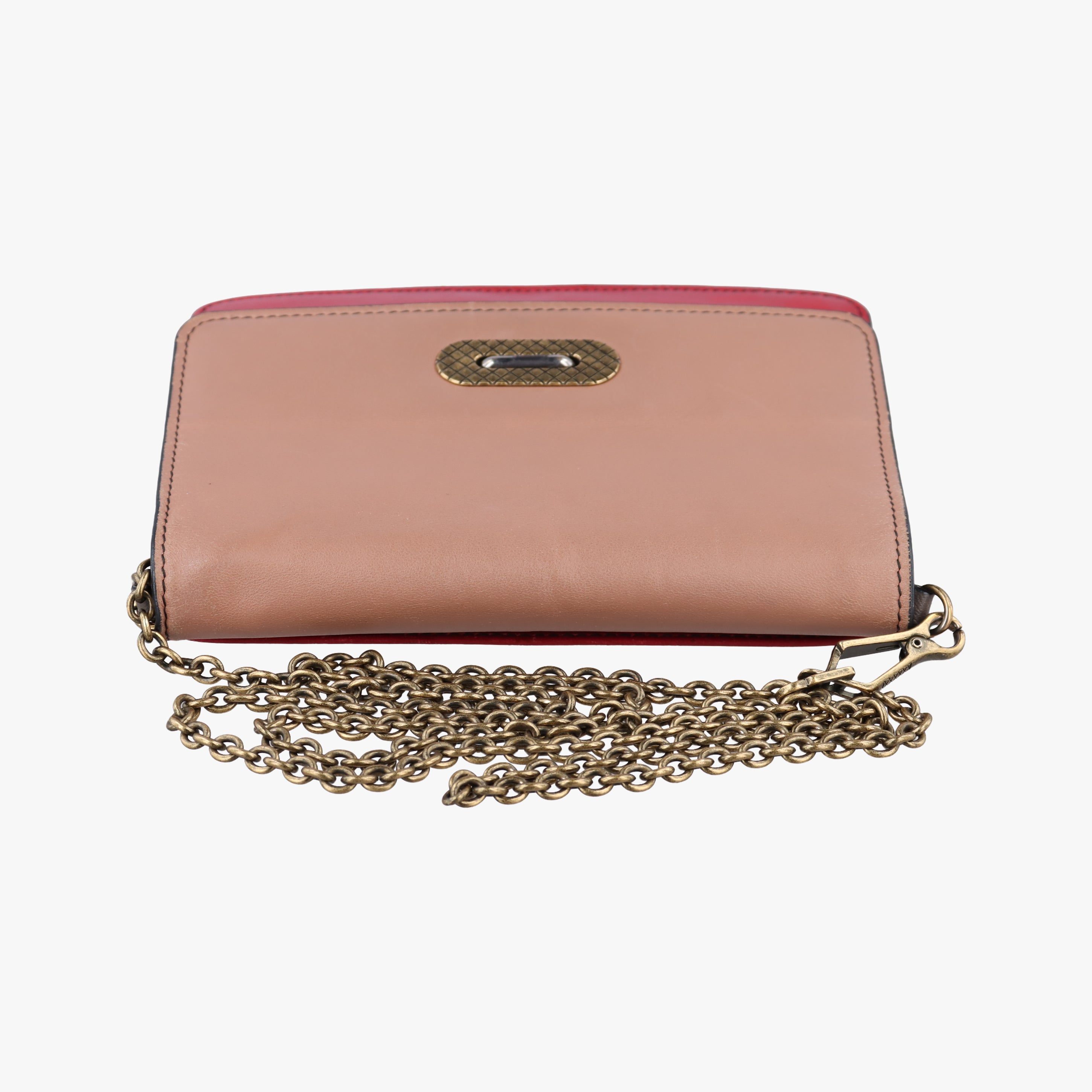 INTRECCIATO Brown×red×pink lambskin S01929525Lイントレチャート ブラウン×レッド×ピンク ラムスキン S01929525L