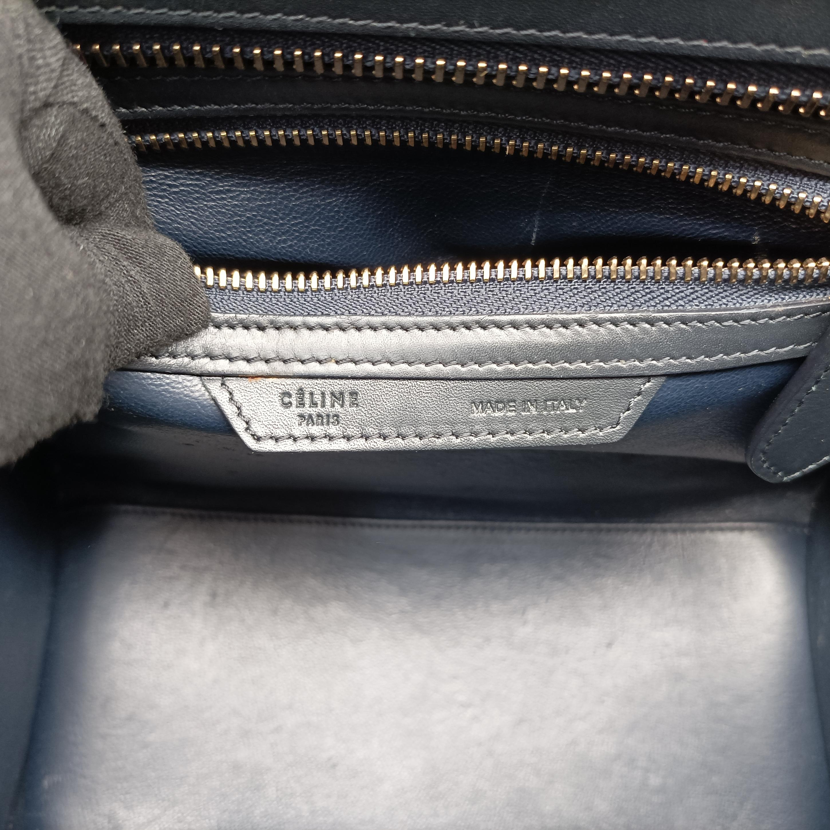 Luggage Micro shopper Blue×black Suede ×Leather W-GA-0164ラゲージマイクロショッパー ブルー×ブラック スエード × レザー W-GA-0164