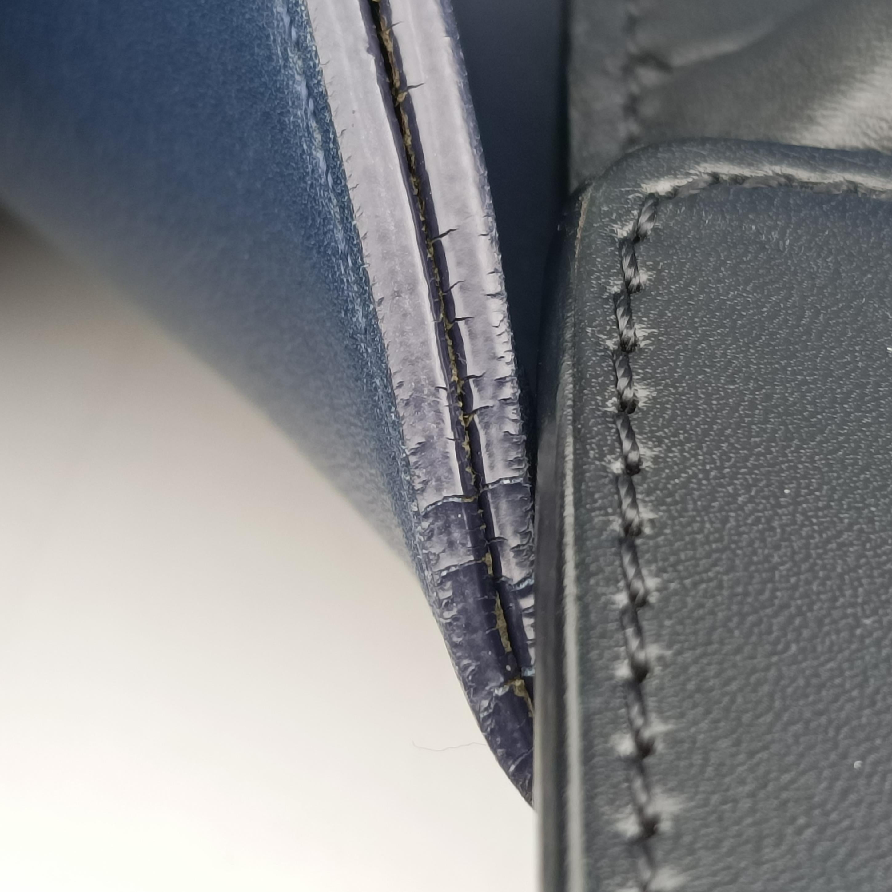 Luggage Micro shopper Blue×black Suede ×Leather W-GA-0164ラゲージマイクロショッパー ブルー×ブラック スエード × レザー W-GA-0164