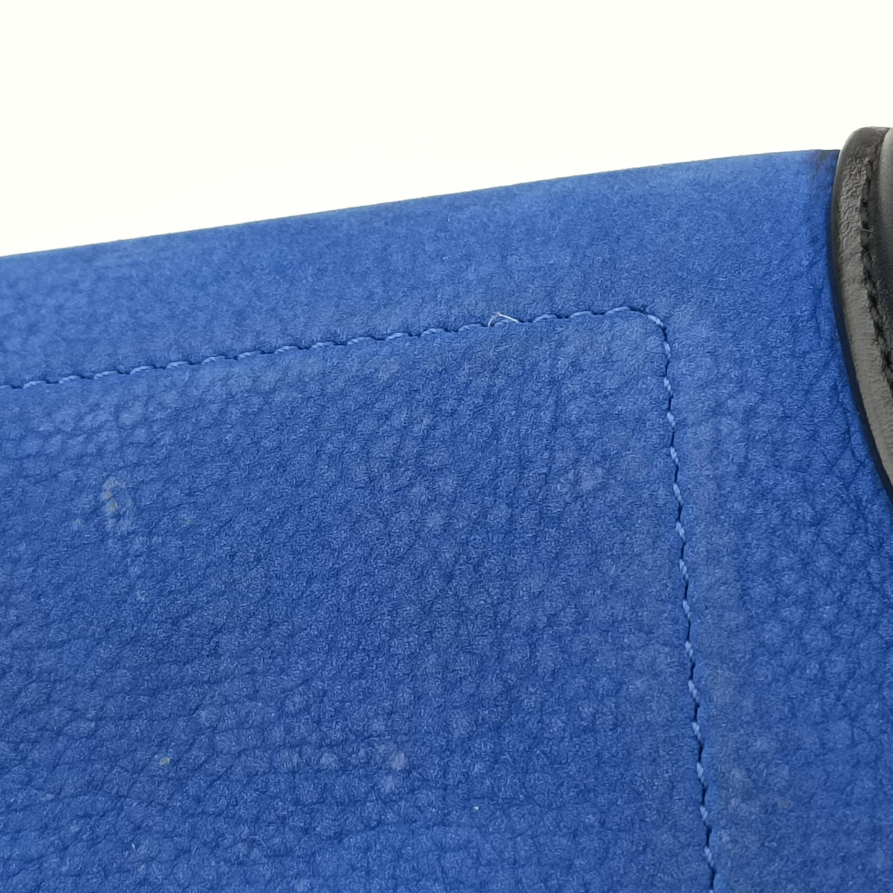 Luggage Micro shopper Blue×black Suede ×Leather W-GA-0164ラゲージマイクロショッパー ブルー×ブラック スエード × レザー W-GA-0164