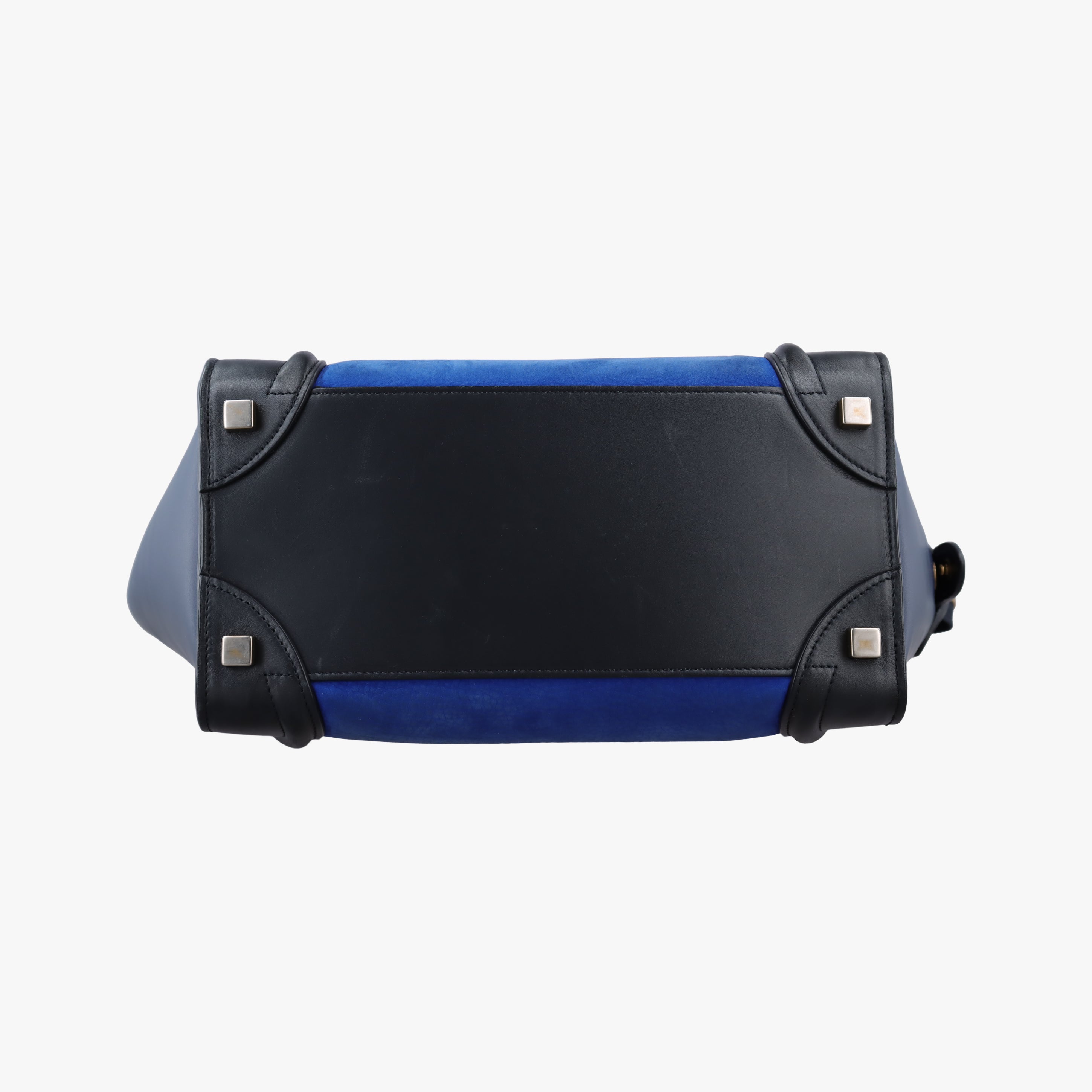 Luggage Micro shopper Blue×black Suede ×Leather W-GA-0164ラゲージマイクロショッパー ブルー×ブラック スエード × レザー W-GA-0164