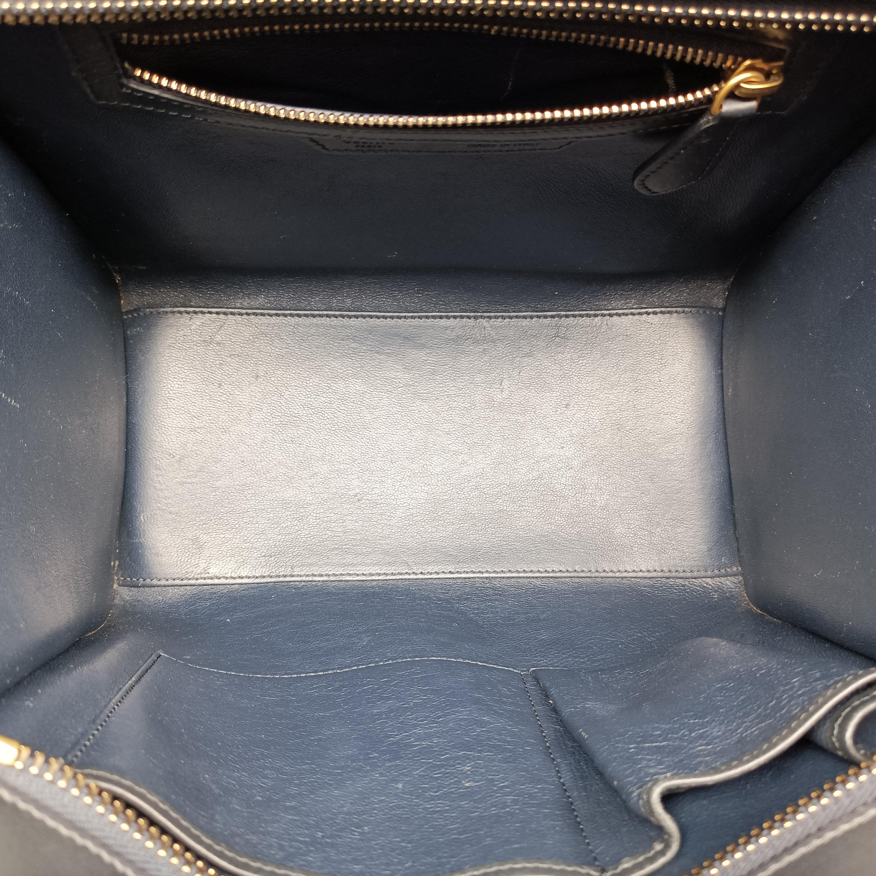 Luggage Micro shopper Blue×black Suede ×Leather W-GA-0164ラゲージマイクロショッパー ブルー×ブラック スエード × レザー W-GA-0164