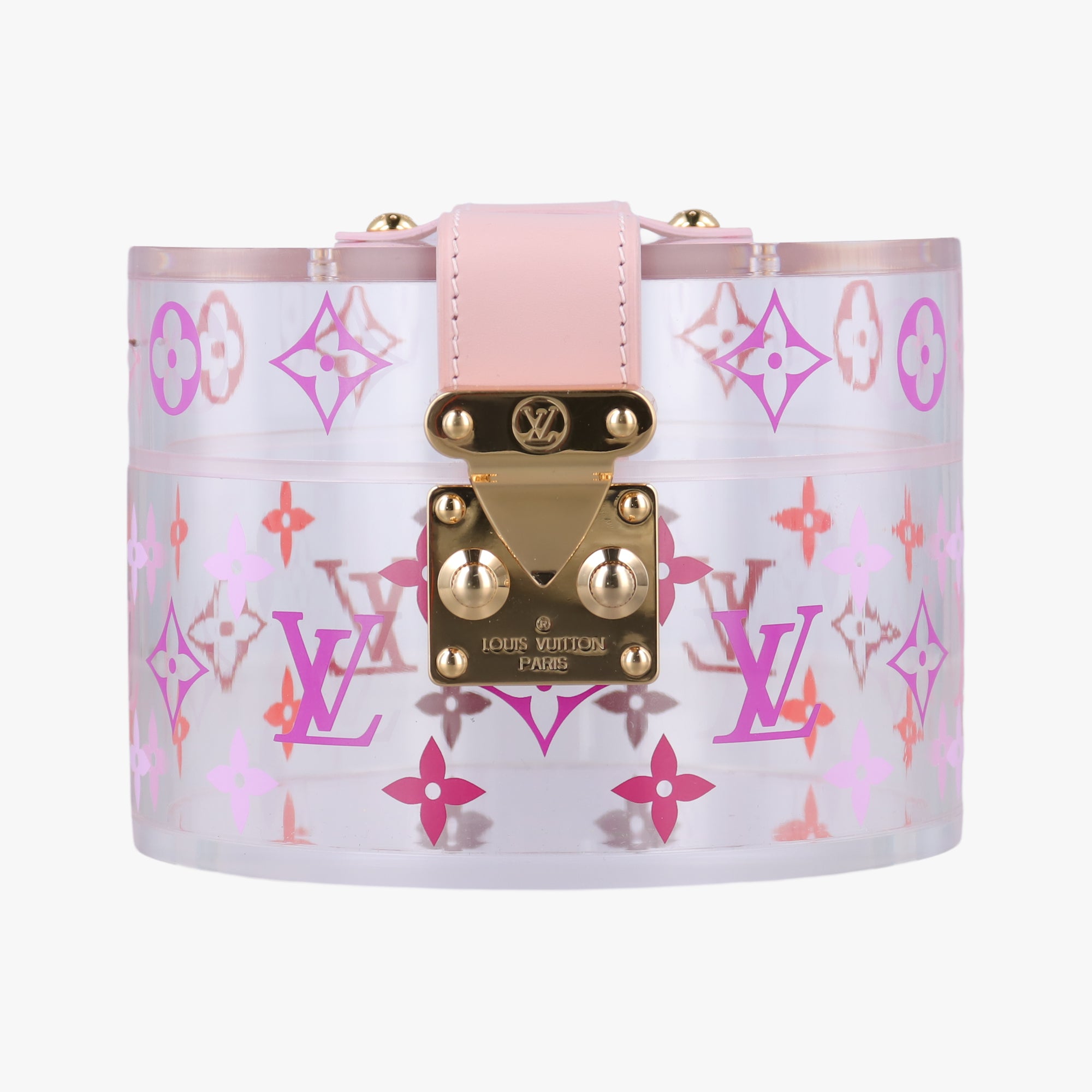 Boite Scott Trunk Jewelry Makeup Box Pink×multicolor Plexiglass GI0362 GI0362 DI0159ボワット スコット トランク ジュエリー メイクボックス ピンク×マルチカラー プレキシガラス GI0362 GI0362 DI0159