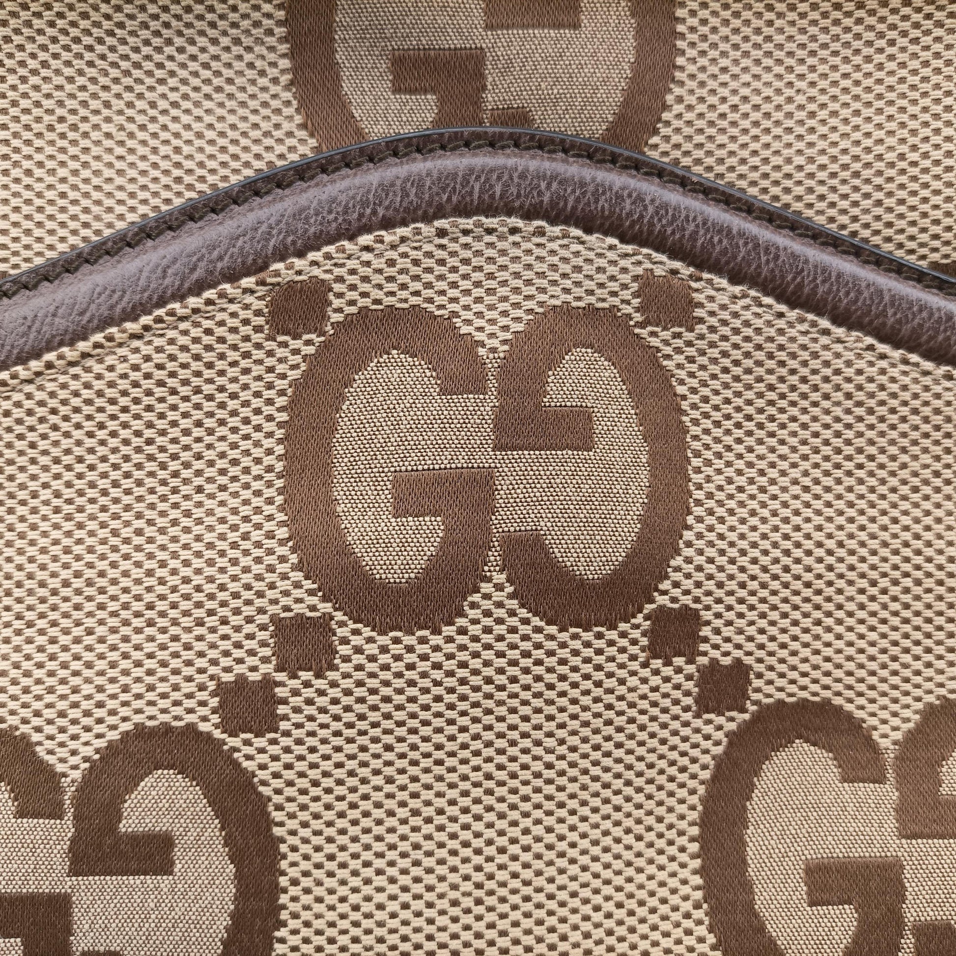 Jumbo GG Messenger brown canvas×leather 675891 I036573136ジャンボGG メッセンジャー ブラウン キャンバス×レザー 675891 I036573136