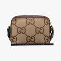 Jumbo GG Messenger brown canvas×leather 675891 I036573136ジャンボGG メッセンジャー ブラウン キャンバス×レザー 675891 I036573136