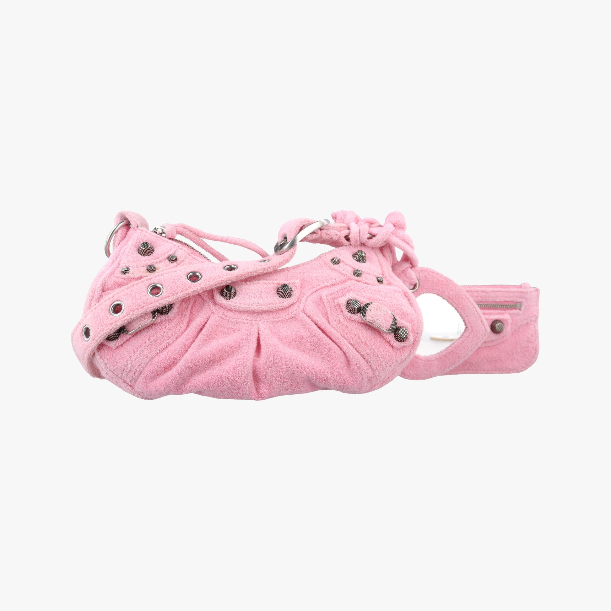 Le Cagole mini Pink Pile Fabric 671309.5812.O.002123ル カゴール ミニ ピンク パイル生地 671309.5812.O.002123