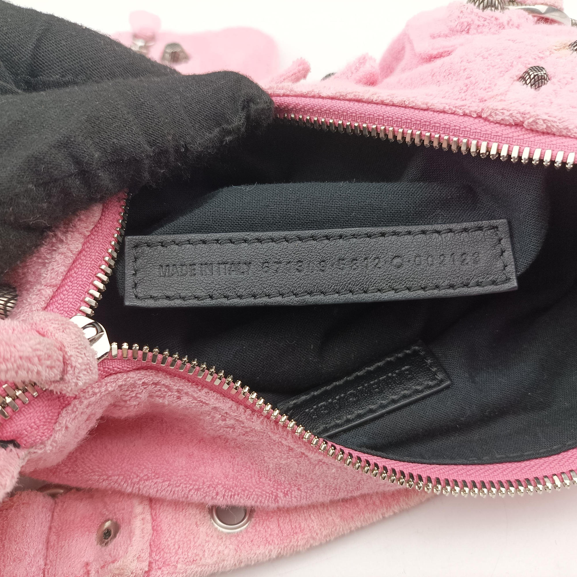 Le Cagole mini Pink Pile Fabric 671309.5812.O.002123ル カゴール ミニ ピンク パイル生地 671309.5812.O.002123
