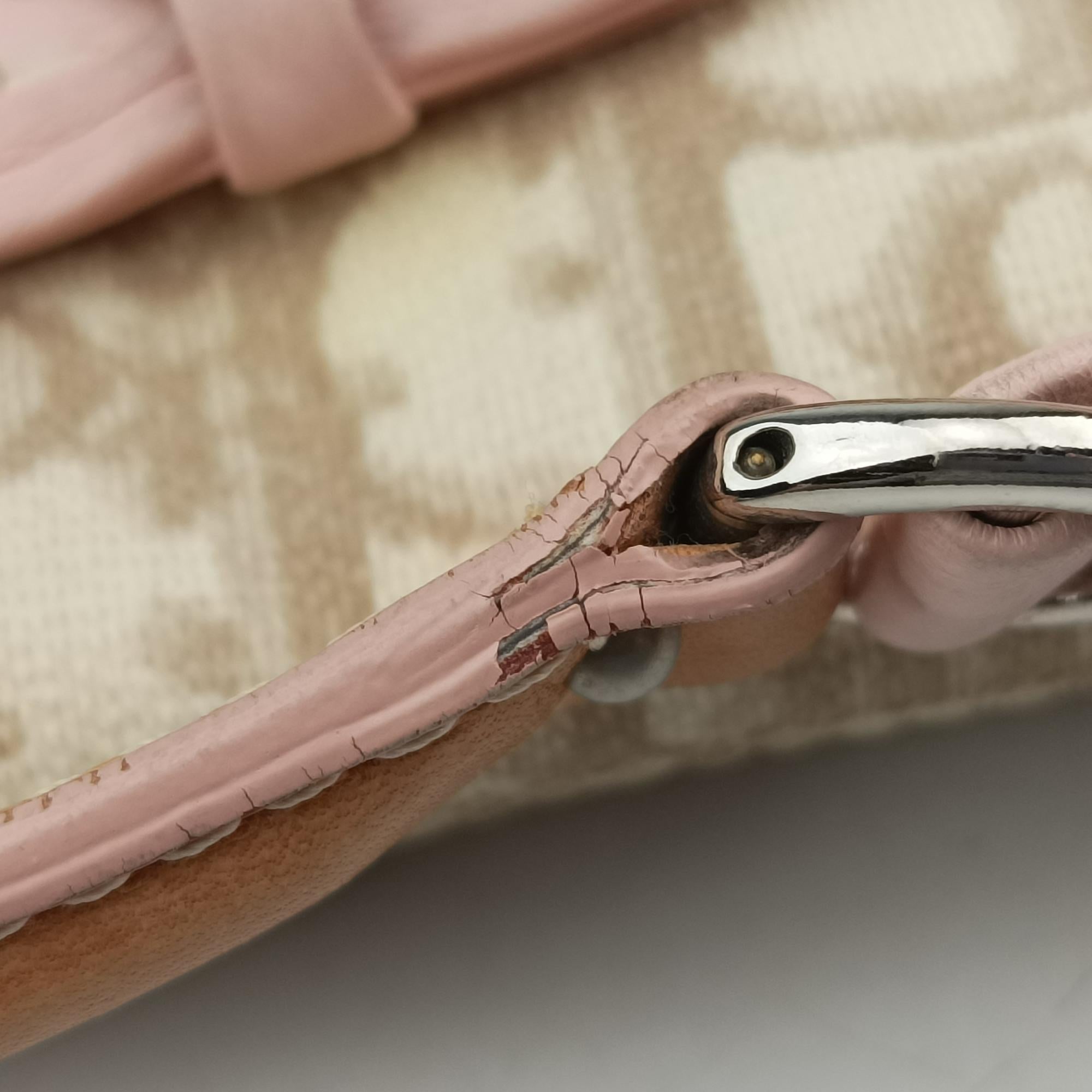 Romantic Trotter Beige x Pink PVC coated canvas 01-RU-1007ロマンティックトロッター ベージュ×ピンク PVCコーティングキャンバス 01-RU-1007