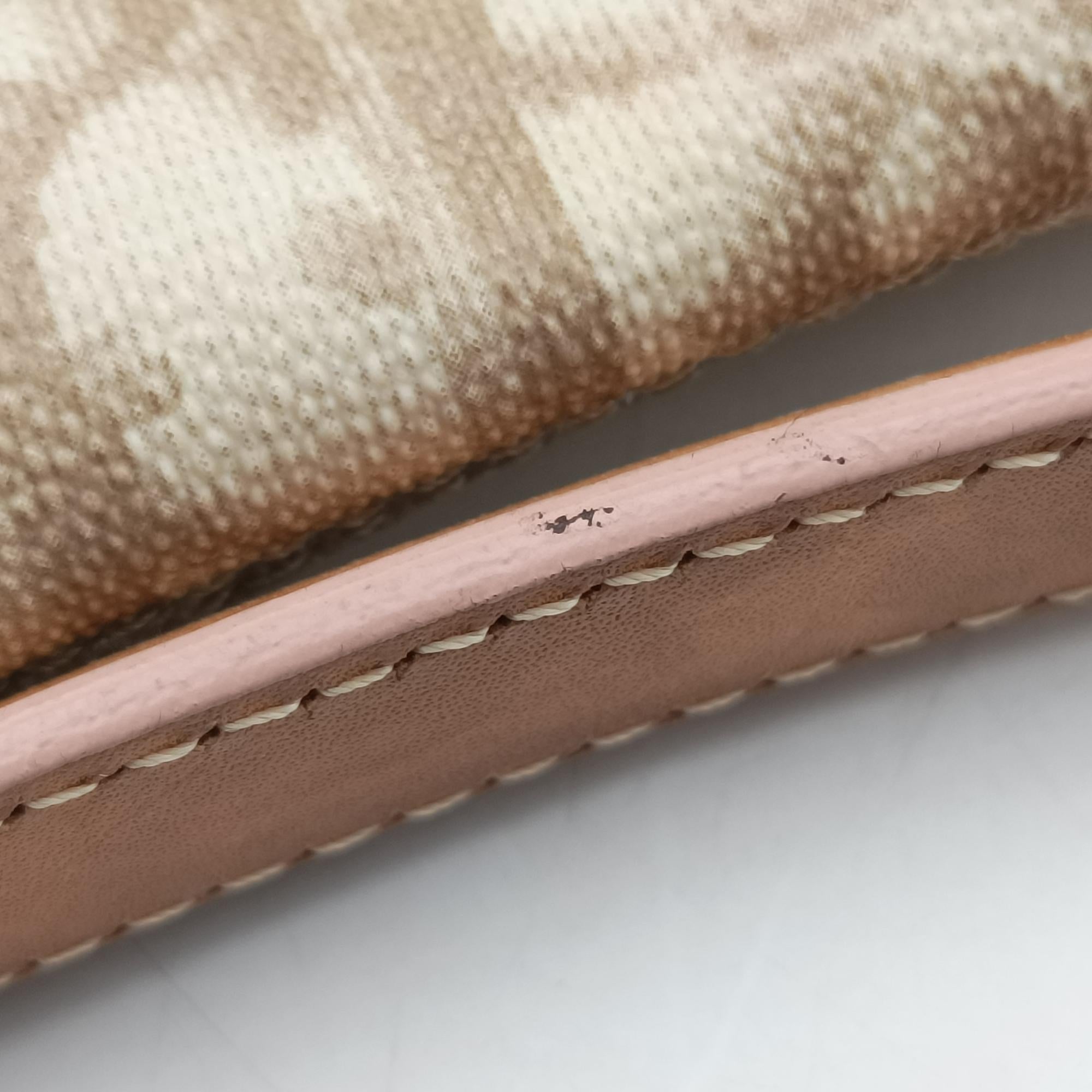 Romantic Trotter Beige x Pink PVC coated canvas 01-RU-1007ロマンティックトロッター ベージュ×ピンク PVCコーティングキャンバス 01-RU-1007