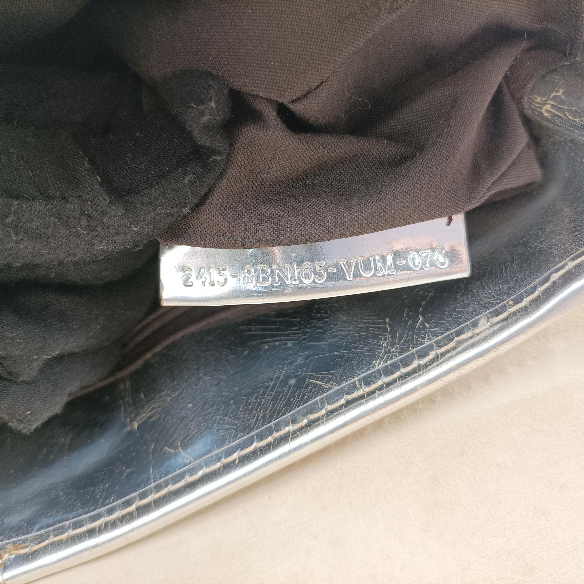 B Bag Beige x Silver straw 2415-8BN165-VUM-078Bバッグ ベージュ×シルバー ストロー 2415-8BN165-VUM-078