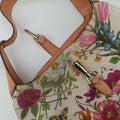 Flora Jackie Hobo White×Multicolour canvas×leather 137335 フローラ ジャッキー ホーボー ホワイト×マルチカラー キャンバス×レザー 137335 