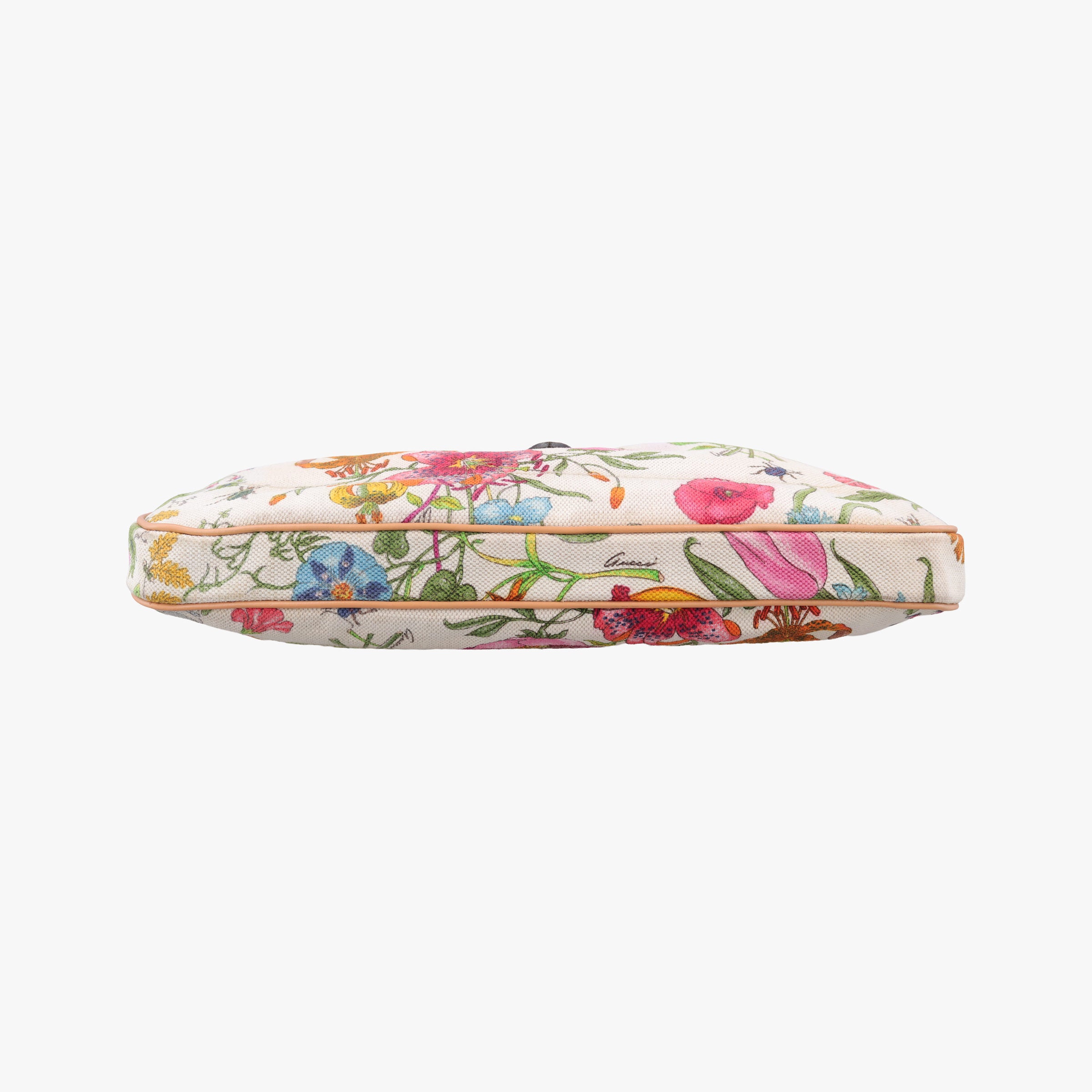 Flora Jackie Hobo White×Multicolour canvas×leather 137335 フローラ ジャッキー ホーボー ホワイト×マルチカラー キャンバス×レザー 137335 