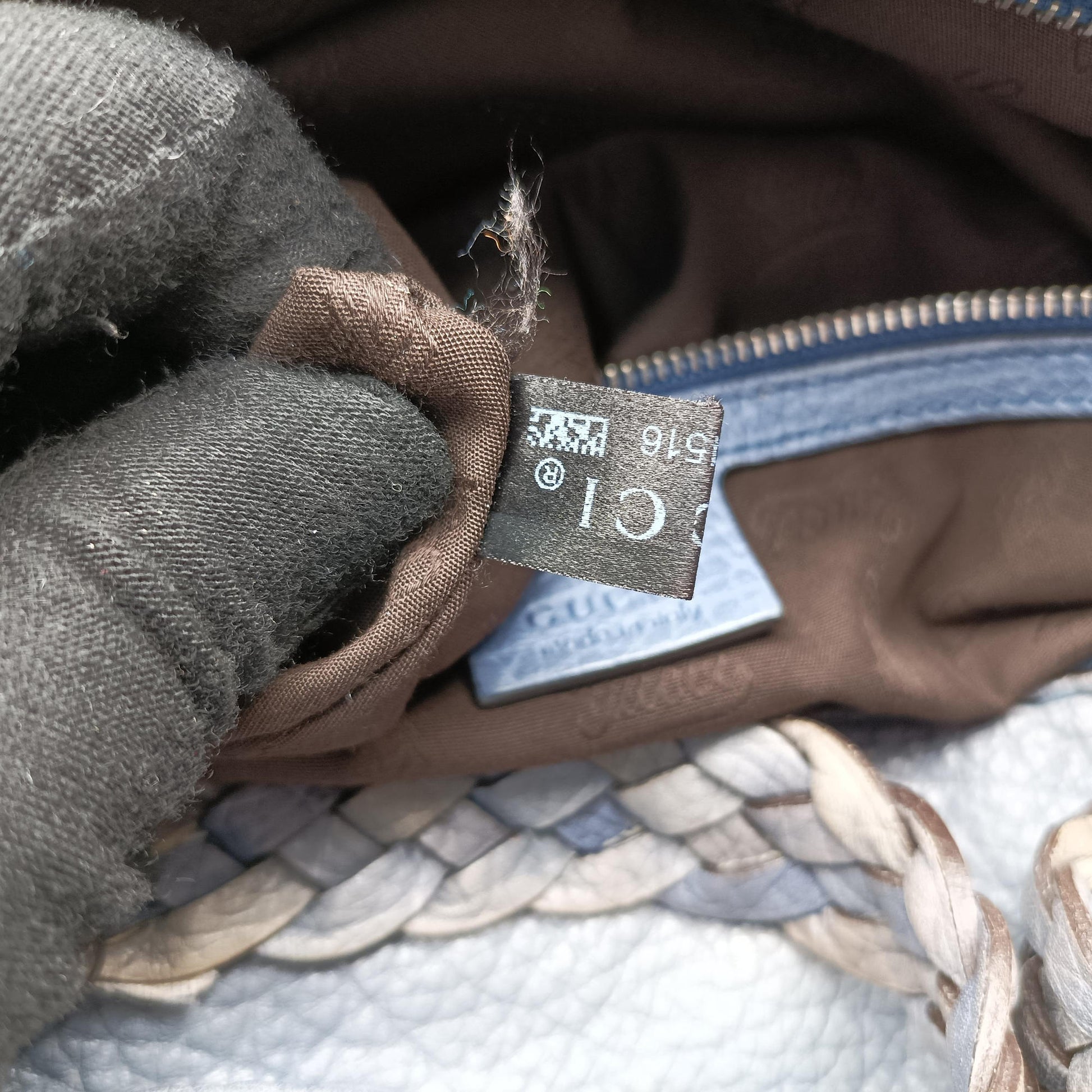 Medium Bamboo Blue Leather 232959 I8864516ミディアム バンブー ブルー レザー 232959 I8864516