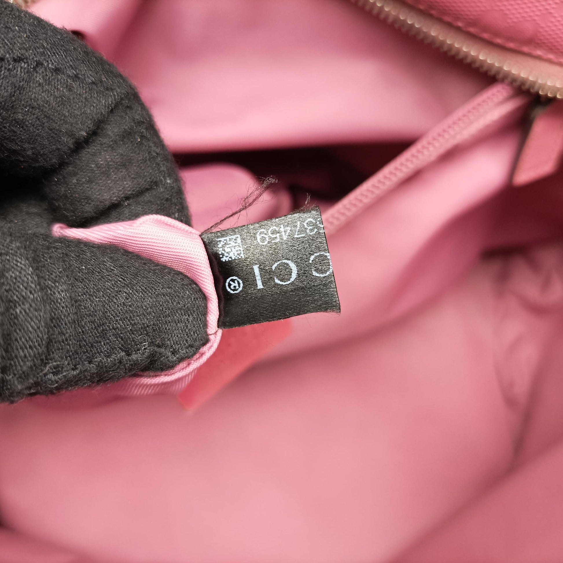 Guccissima Imprime Pink PVC coated canvas×Leather 211137 B013537459グッチシマ インプリメ ピンク PVCコーティングキャンバス×レザー 211137 B013537459