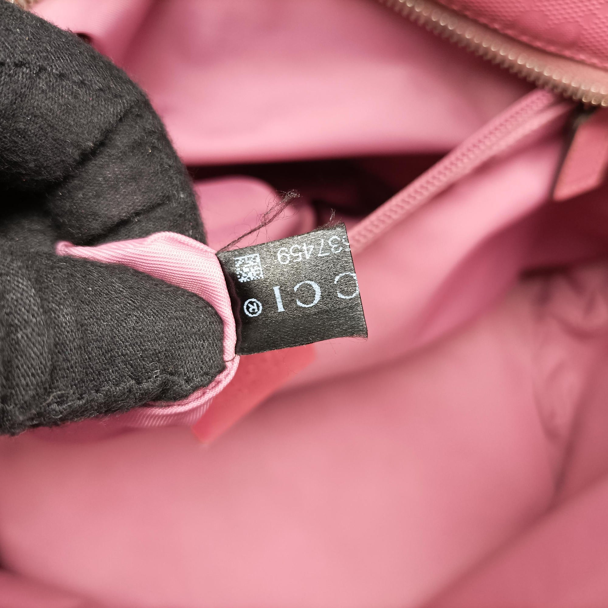 Guccissima Imprime Pink PVC coated canvas×Leather 211137 B013537459グッチシマ インプリメ ピンク PVCコーティングキャンバス×レザー 211137 B013537459