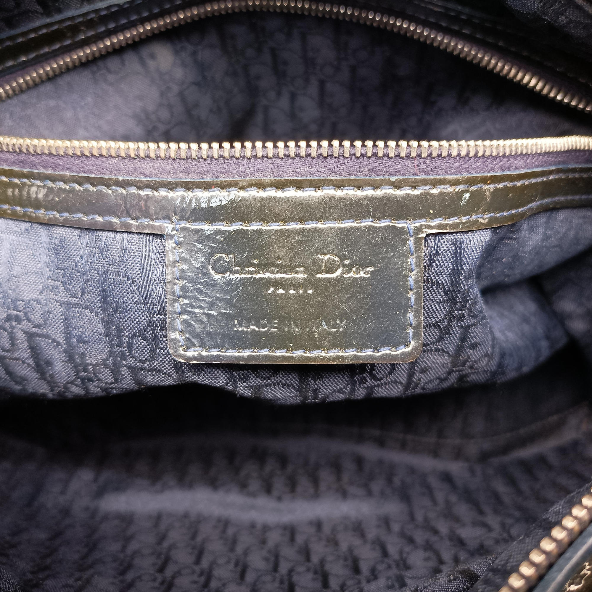 Lady Dior Navy Patent 05-MA-0120レディディオール ネービー パテント 05-MA-0120