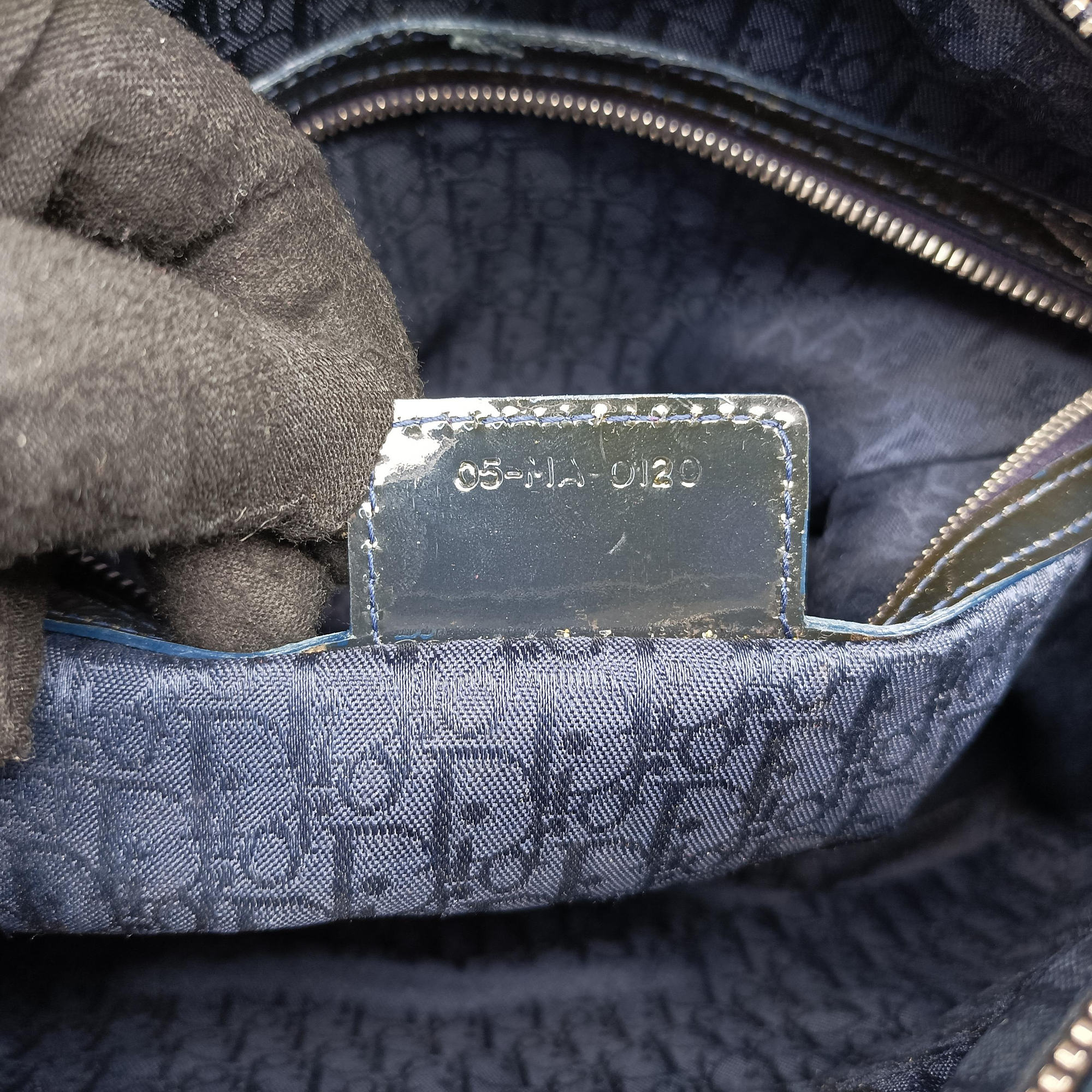 Lady Dior Navy Patent 05-MA-0120レディディオール ネービー パテント 05-MA-0120