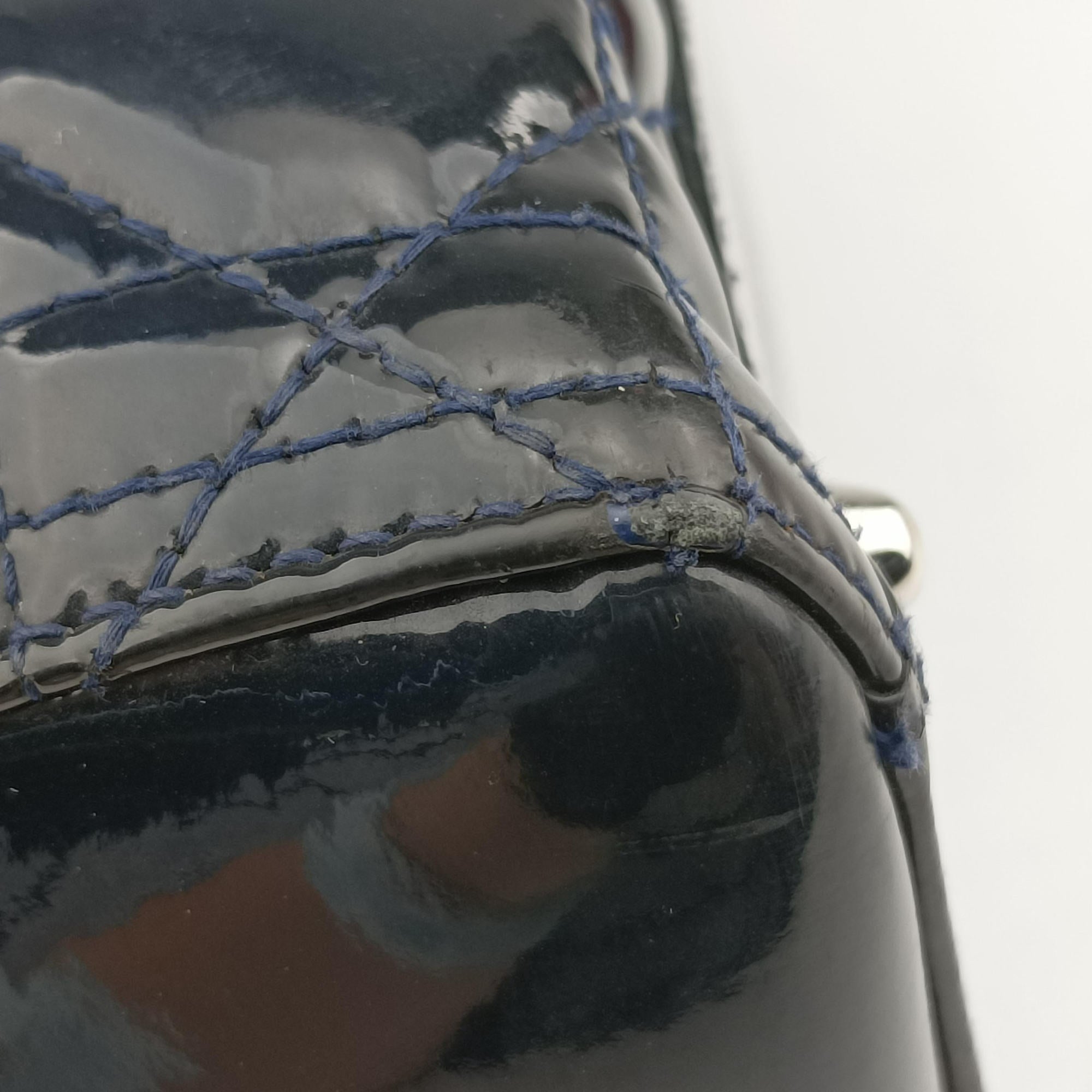 Lady Dior Navy Patent 05-MA-0120レディディオール ネービー パテント 05-MA-0120