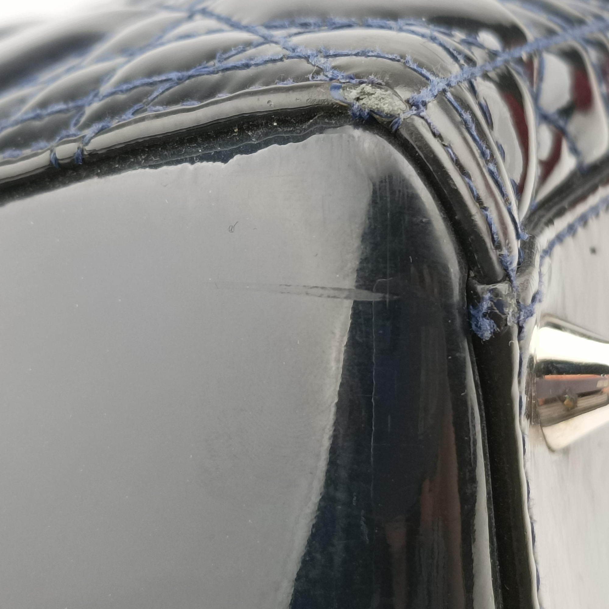 Lady Dior Navy Patent 05-MA-0120レディディオール ネービー パテント 05-MA-0120