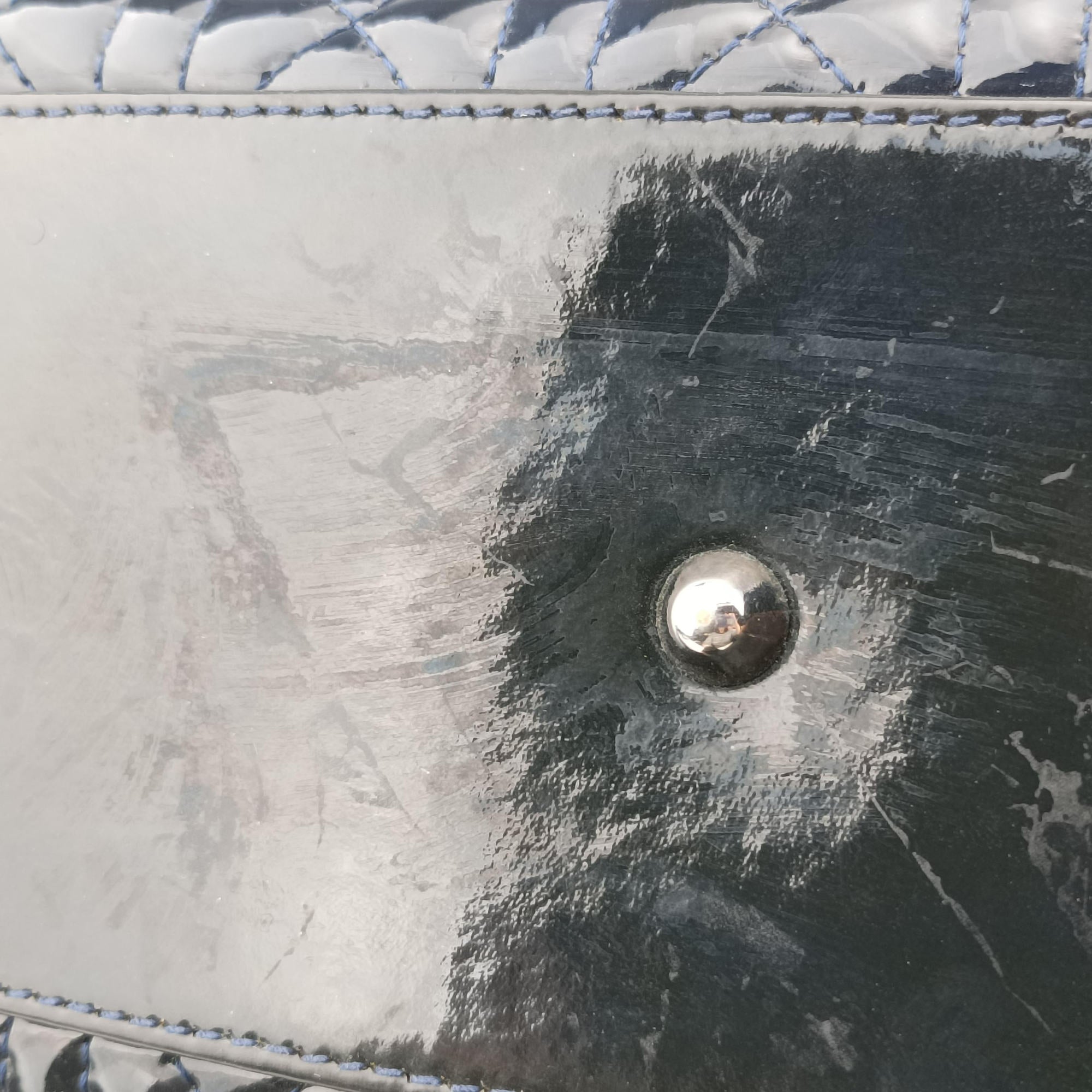 Lady Dior Navy Patent 05-MA-0120レディディオール ネービー パテント 05-MA-0120