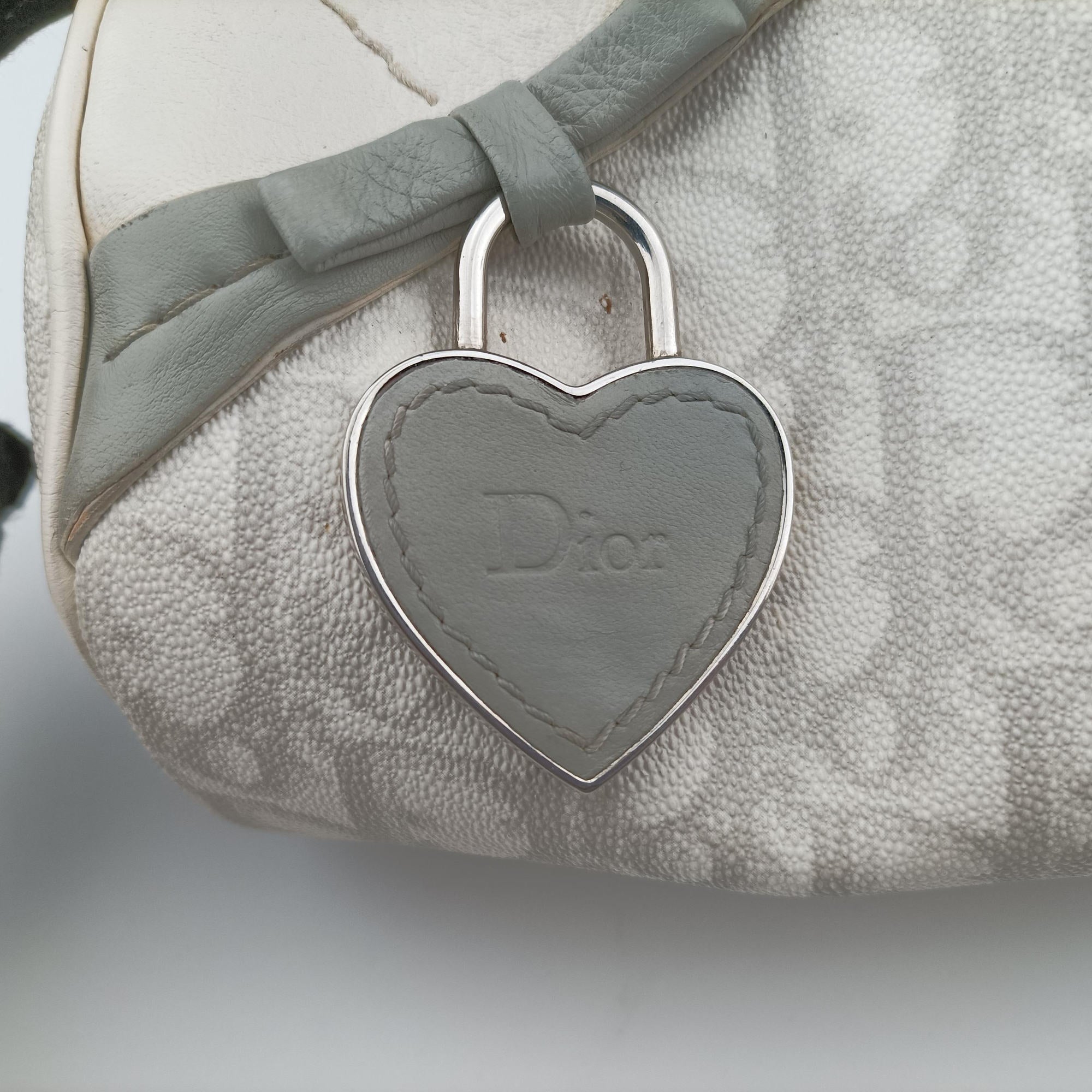 Romantique Barrel Trotter White×Grey PVC coated canvas×leather CM 0027ロマンティックバレルトロッター ホワイト×グレー PVCコーティングキャンバス×レザー CM 0027