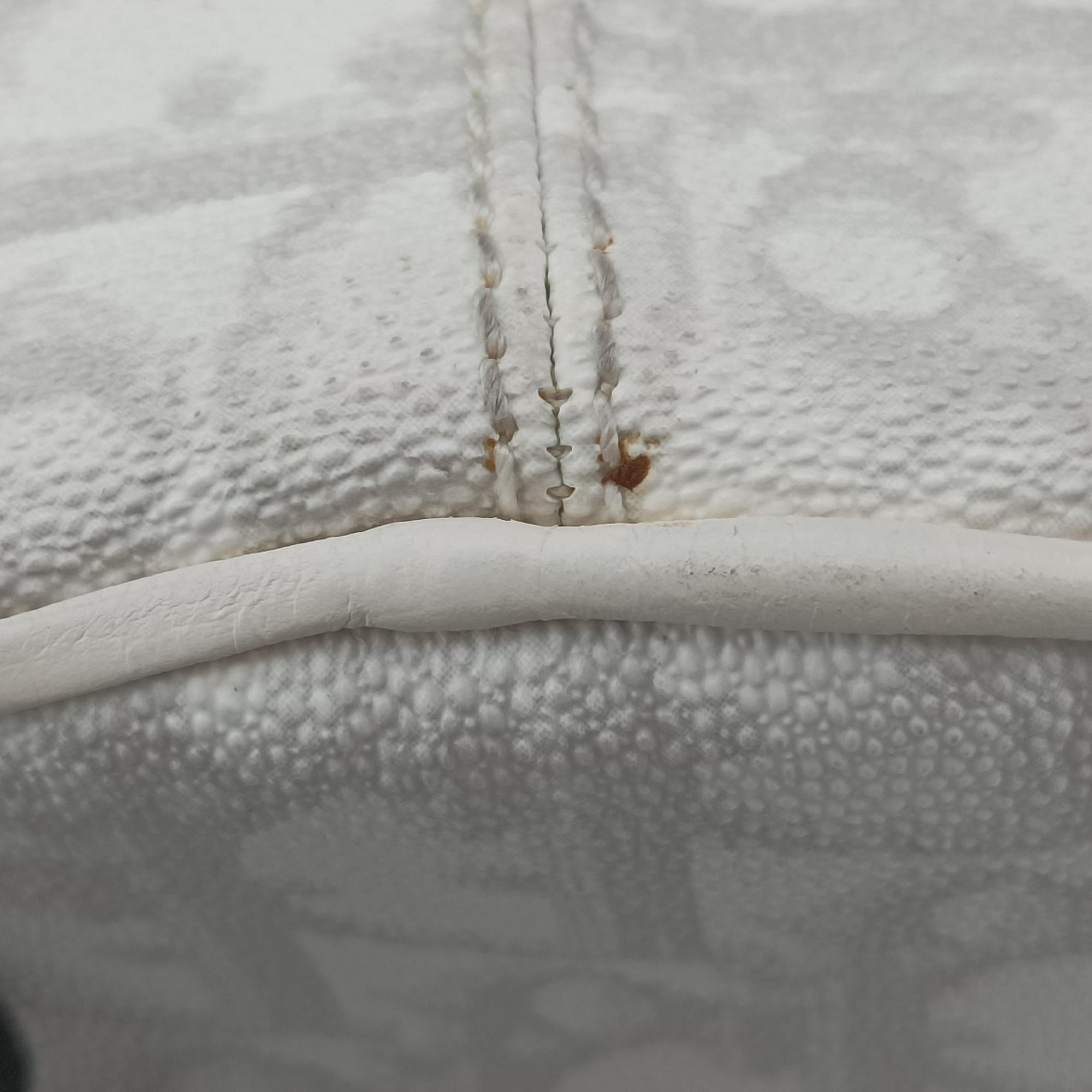 Romantique Barrel Trotter White×Grey PVC coated canvas×leather CM 0027ロマンティックバレルトロッター ホワイト×グレー PVCコーティングキャンバス×レザー CM 0027