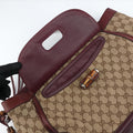 New Bamboo Tassel beige×burgundy canvas×leather 246860 F7098378ニューバンブー タッセル ベージュ×ワインレッド キャンバス×レザー 246860 F7098378