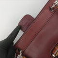 New Bamboo Tassel beige×burgundy canvas×leather 246860 F7098378ニューバンブー タッセル ベージュ×ワインレッド キャンバス×レザー 246860 F7098378