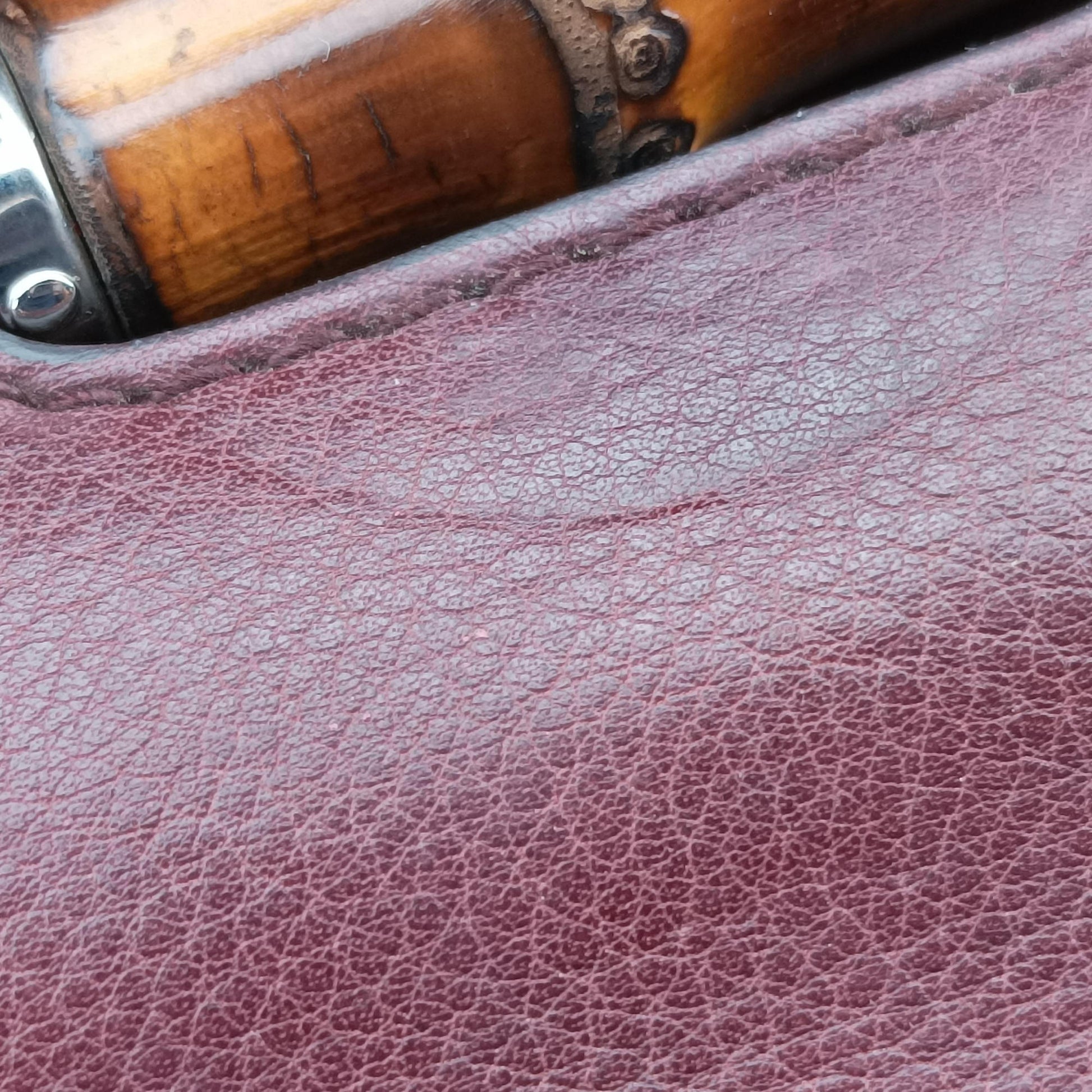 New Bamboo Tassel beige×burgundy canvas×leather 246860 F7098378ニューバンブー タッセル ベージュ×ワインレッド キャンバス×レザー 246860 F7098378