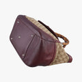 New Bamboo Tassel beige×burgundy canvas×leather 246860 F7098378ニューバンブー タッセル ベージュ×ワインレッド キャンバス×レザー 246860 F7098378