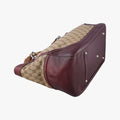 New Bamboo Tassel beige×burgundy canvas×leather 246860 F7098378ニューバンブー タッセル ベージュ×ワインレッド キャンバス×レザー 246860 F7098378