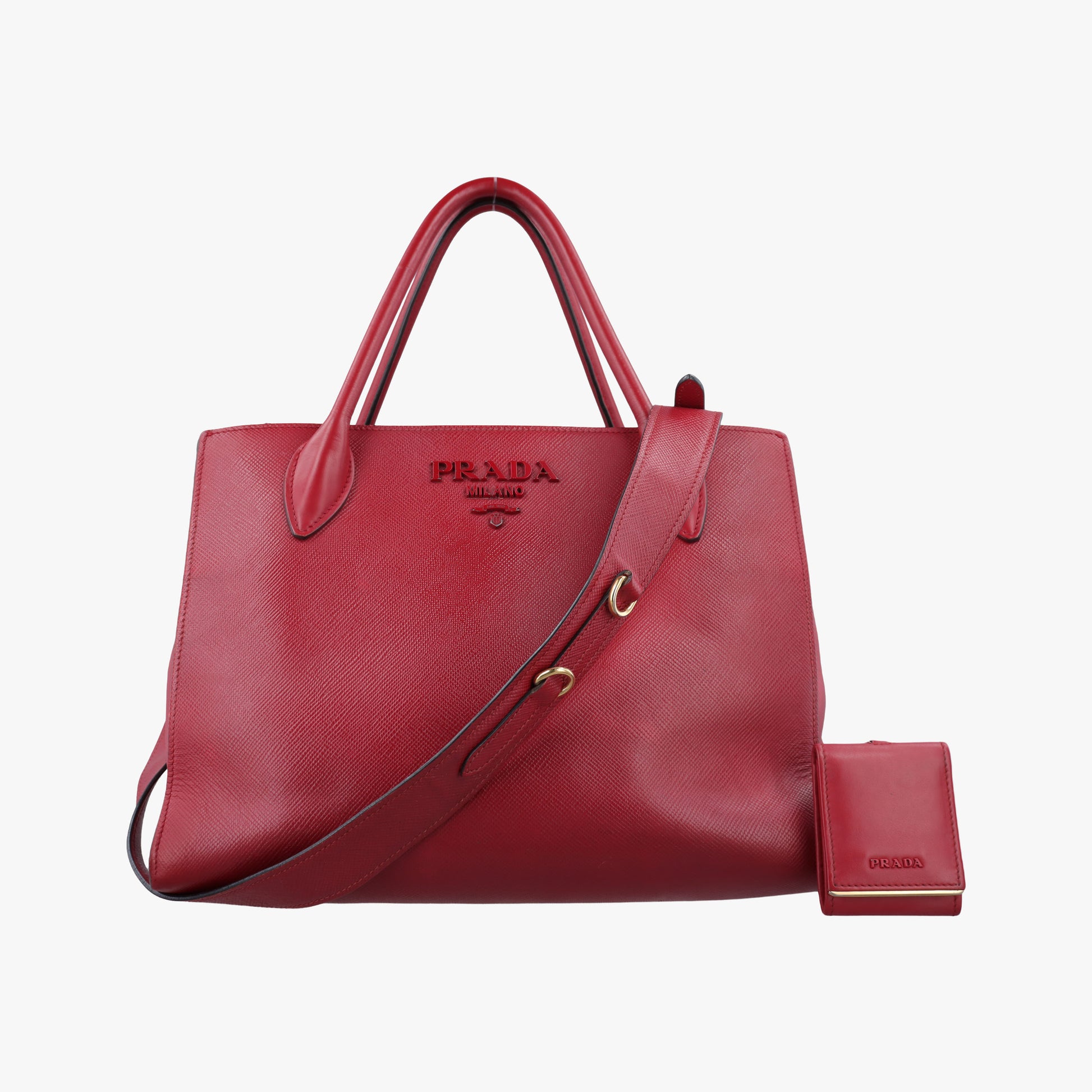 Cuir Monochrome Red SAFFIANO　Leather 1BA155 59キュイール モノクローム レッド サフィアーノレザー 1BA155 59