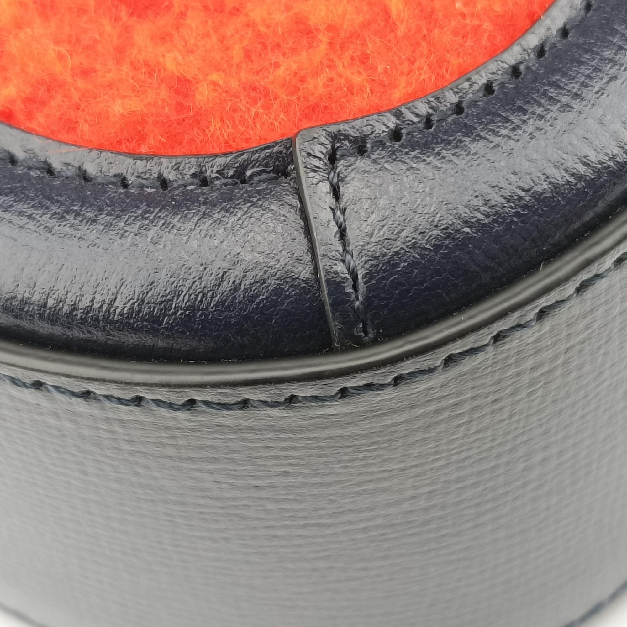 Horsebit 1955 Orange × Navy Tweed×Leather 658574 I036424787ホースビット 1955 オレンジ × ネイビー ツイード×レザー 658574 I036424787