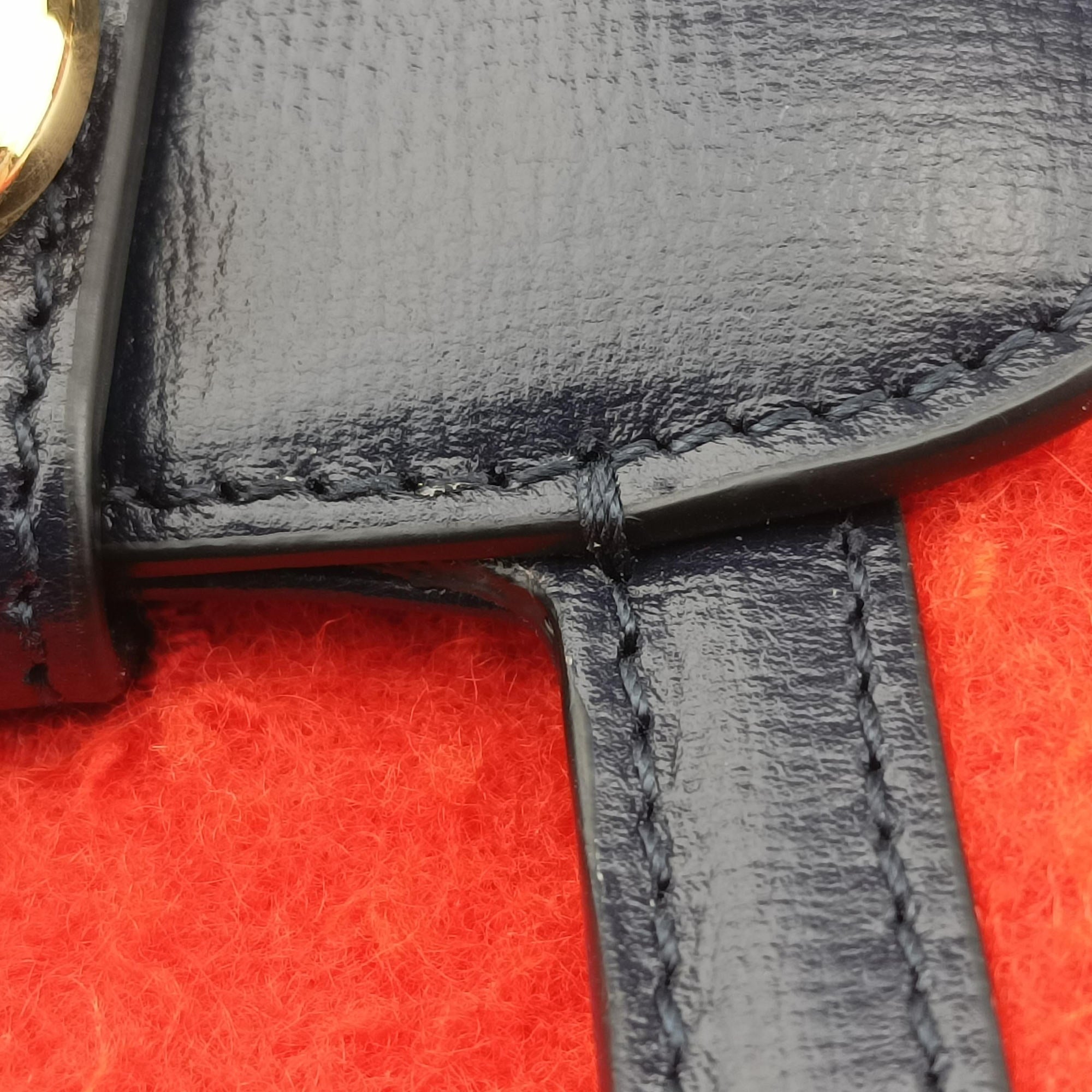 Horsebit 1955 Orange × Navy Tweed×Leather 658574 I036424787ホースビット 1955 オレンジ × ネイビー ツイード×レザー 658574 I036424787