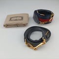 Horsebit 1955 Orange × Navy Tweed×Leather 658574 I036424787ホースビット 1955 オレンジ × ネイビー ツイード×レザー 658574 I036424787