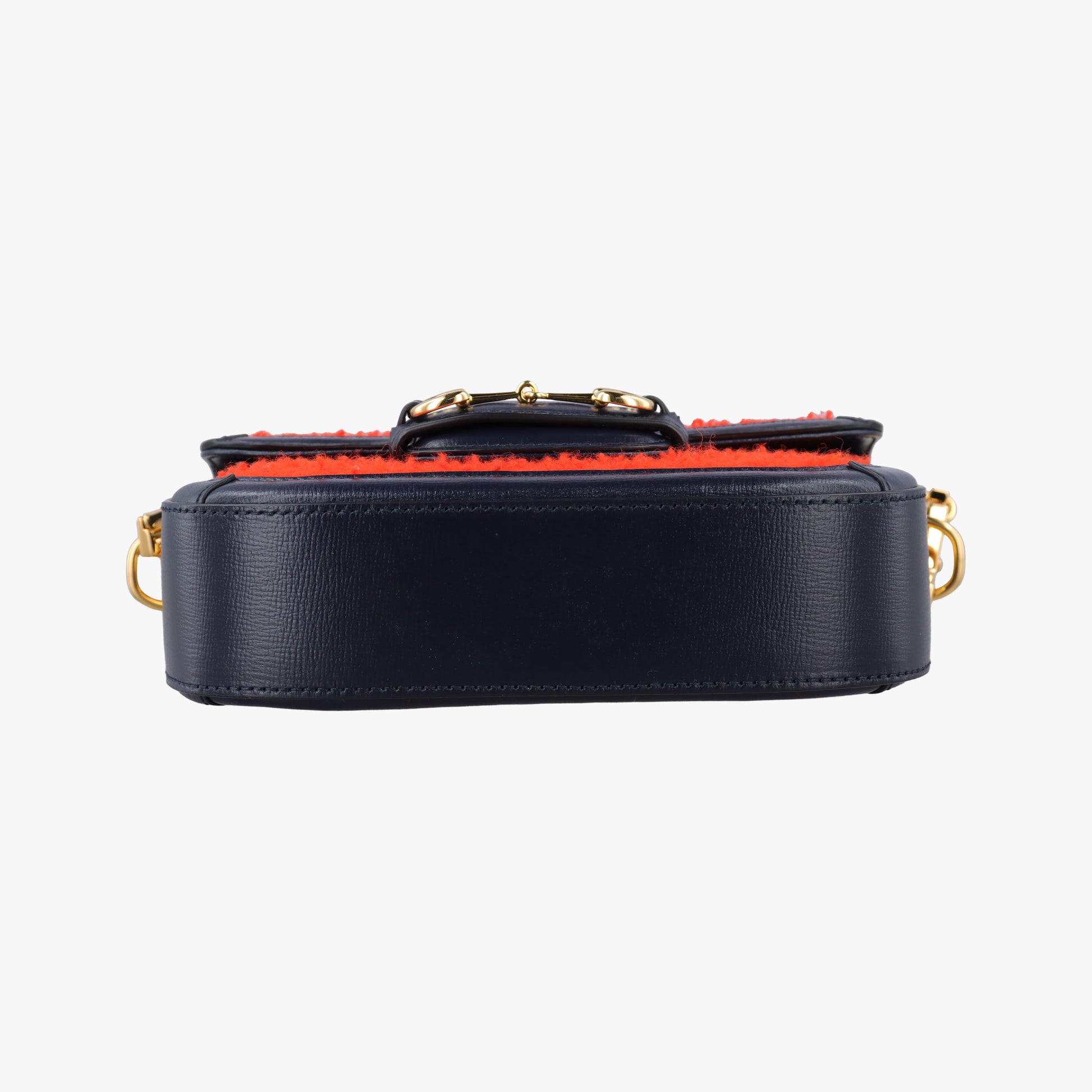 Horsebit 1955 Orange × Navy Tweed×Leather 658574 I036424787ホースビット 1955 オレンジ × ネイビー ツイード×レザー 658574 I036424787