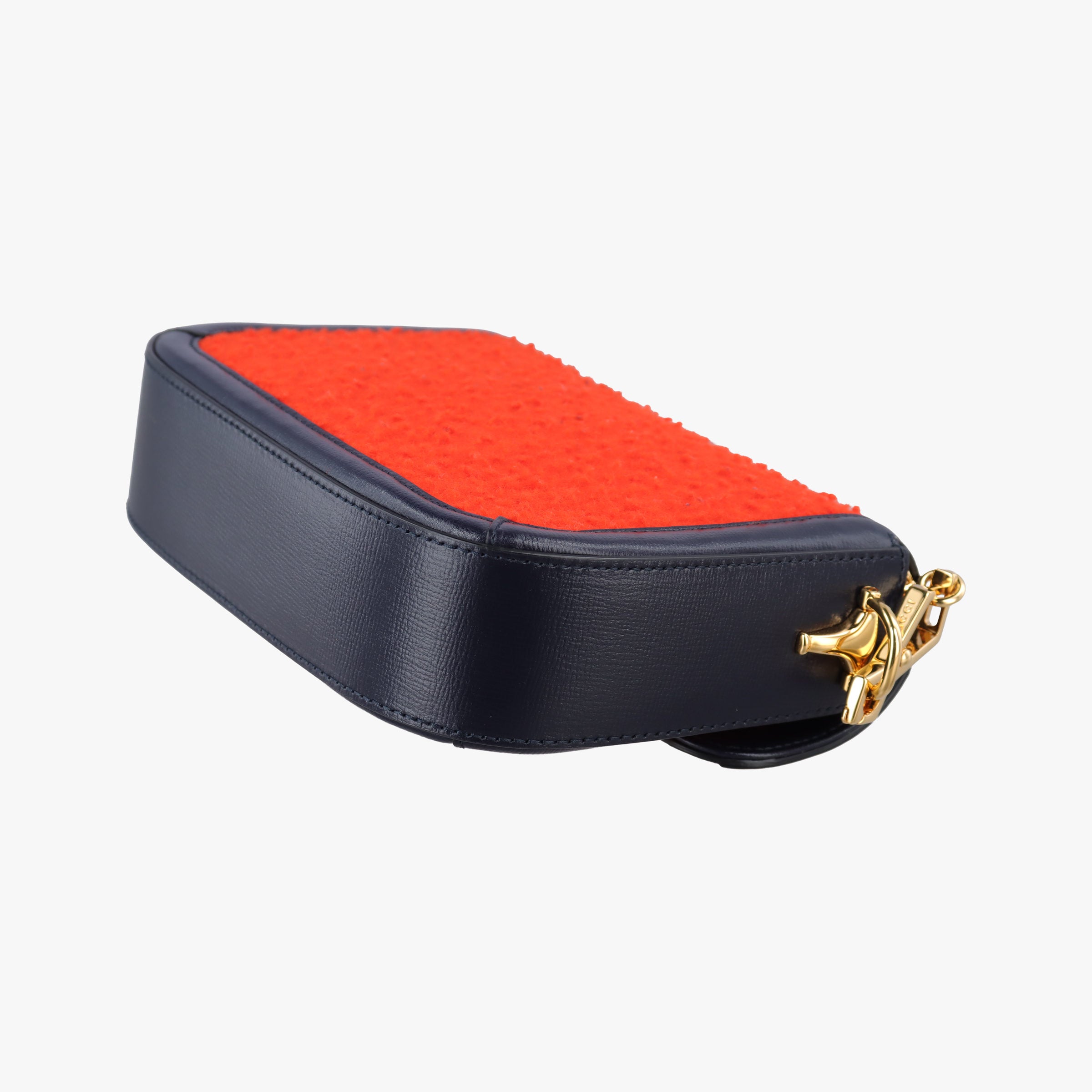 Horsebit 1955 Orange × Navy Tweed×Leather 658574 I036424787ホースビット 1955 オレンジ × ネイビー ツイード×レザー 658574 I036424787