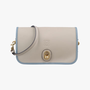 Ines Beige×blue Leather 061402イネス ベージュ×ブルー レザー 061402