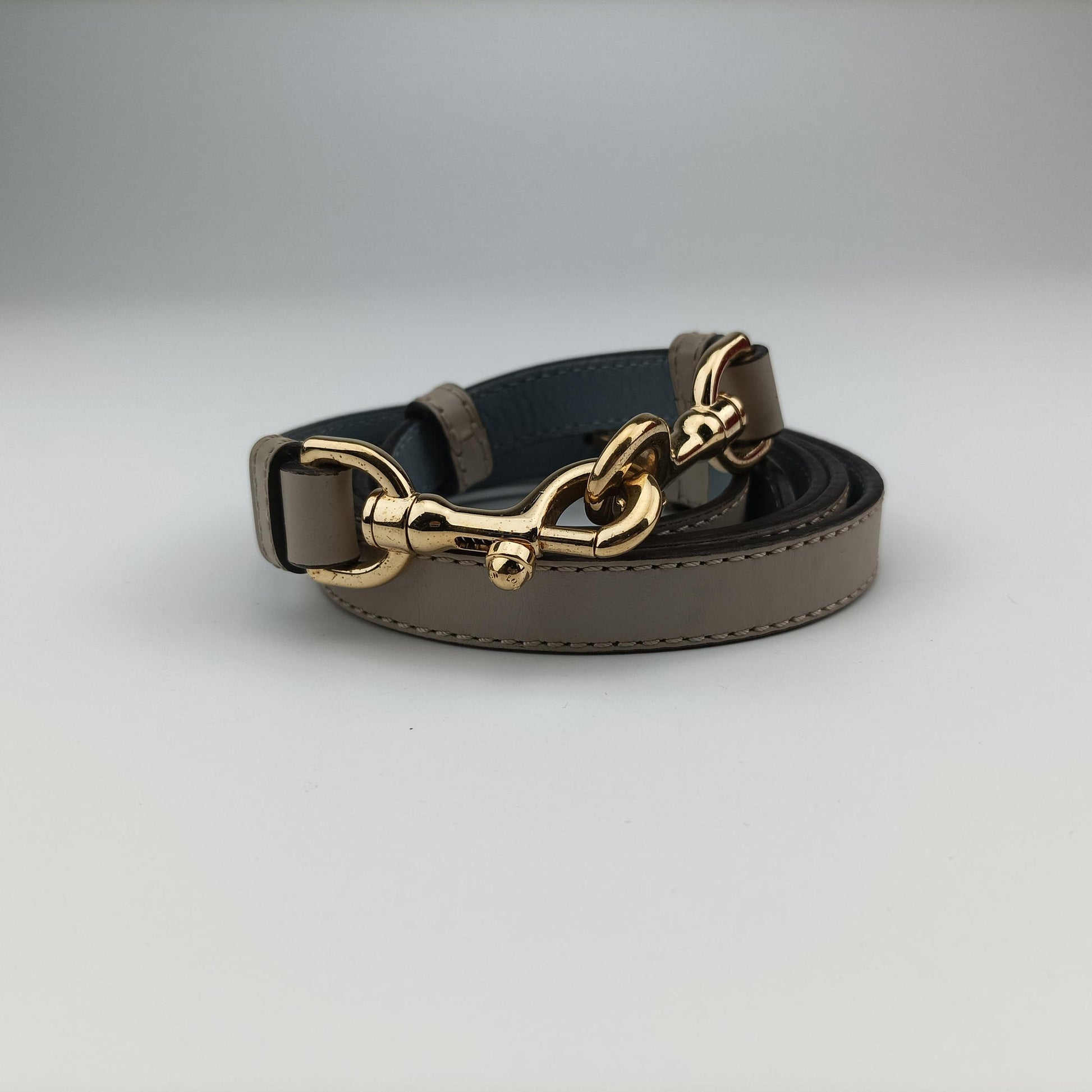 Ines Beige×blue Leather 061402イネス ベージュ×ブルー レザー 061402