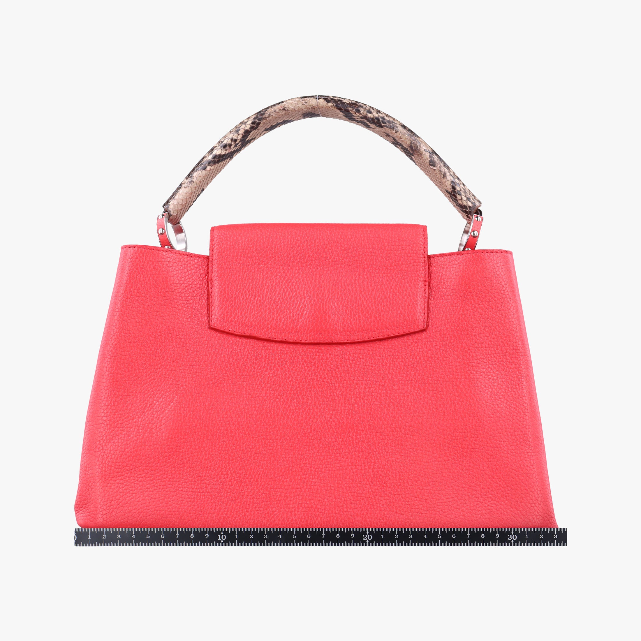 Capucines MM Ruby Taurillon Leather × Python N91899 MI0185カプシーヌ MM ルビー トリヨンレザー×パイソン N91899 MI0185