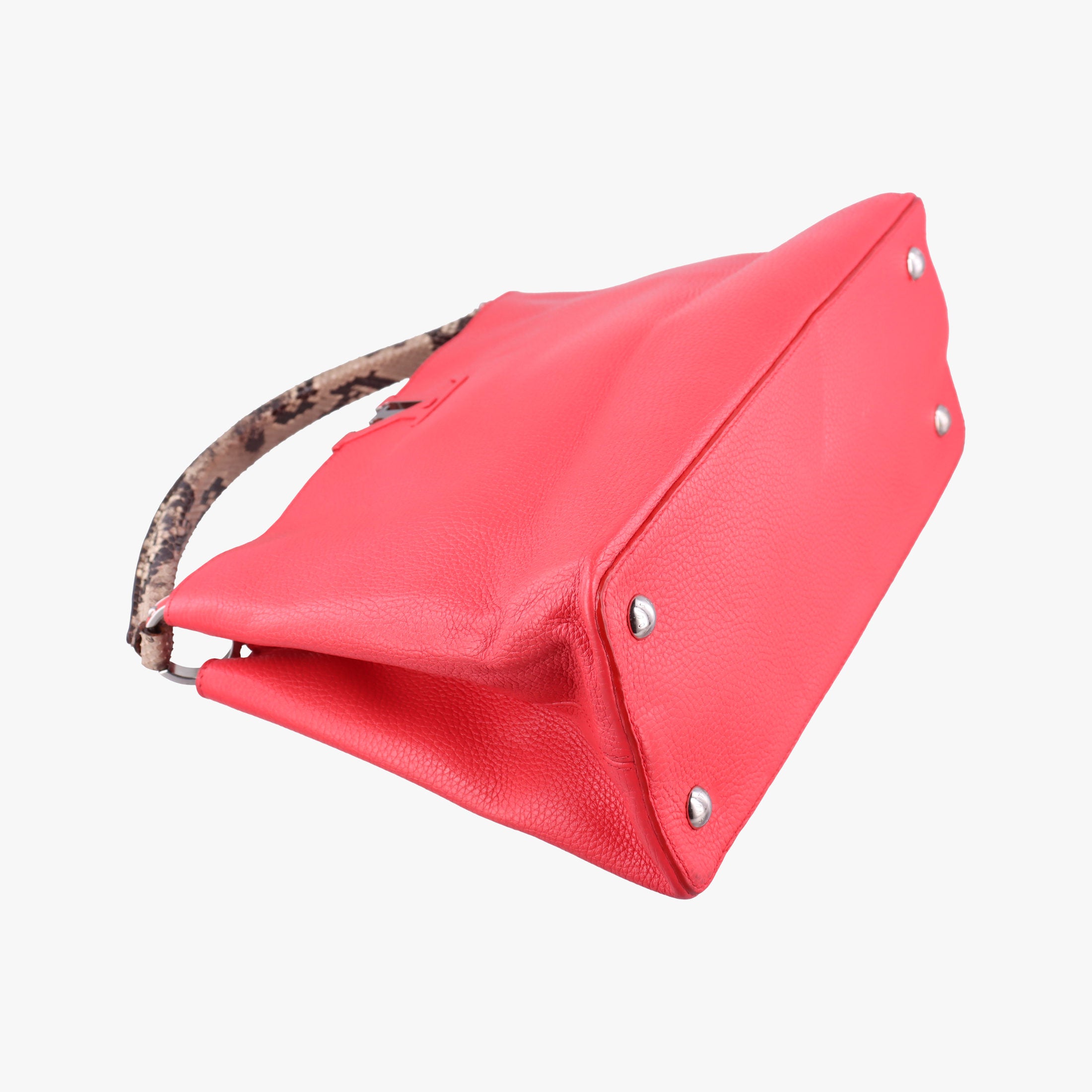 Capucines MM Ruby Taurillon Leather × Python N91899 MI0185カプシーヌ MM ルビー トリヨンレザー×パイソン N91899 MI0185