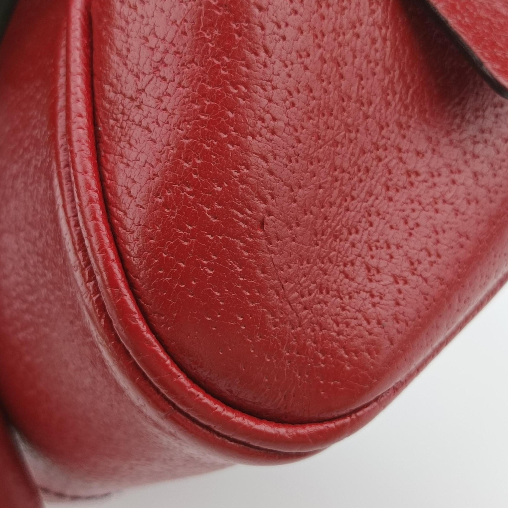 Triangle logo Red x green Nylon×Leather 22トライアングルロゴ レッド×グリーン ナイロン×レザー 22