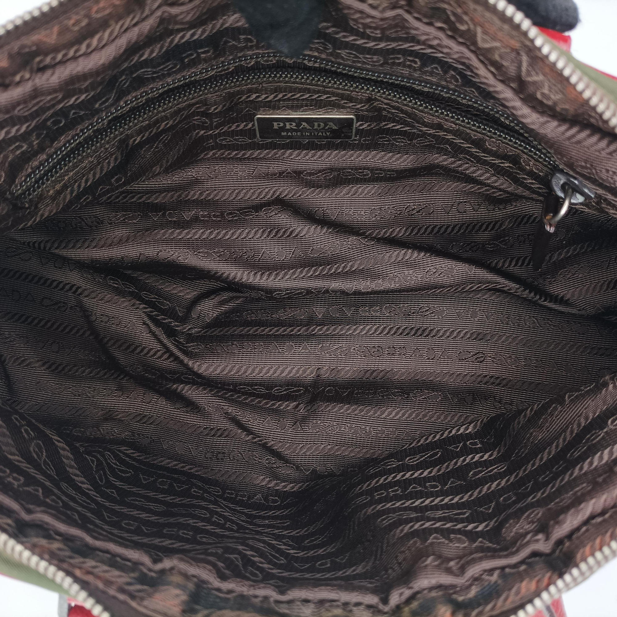 Triangle logo Red x green Nylon×Leather 22トライアングルロゴ レッド×グリーン ナイロン×レザー 22