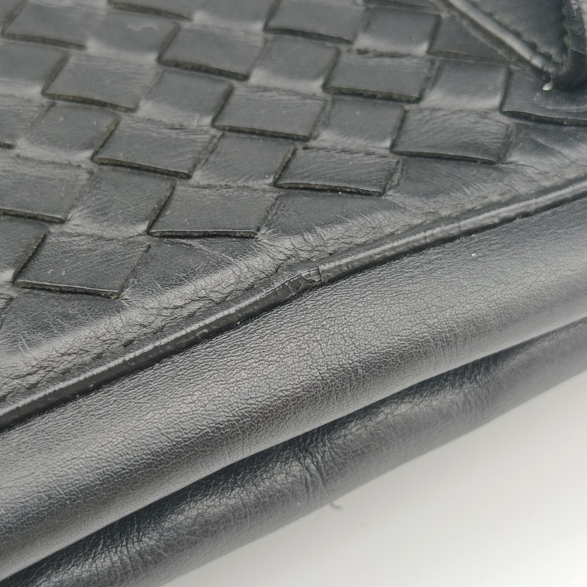 Intrecciato Black lambskin B06808532Bイントレチャート ブラック ラムスキン B06808532B