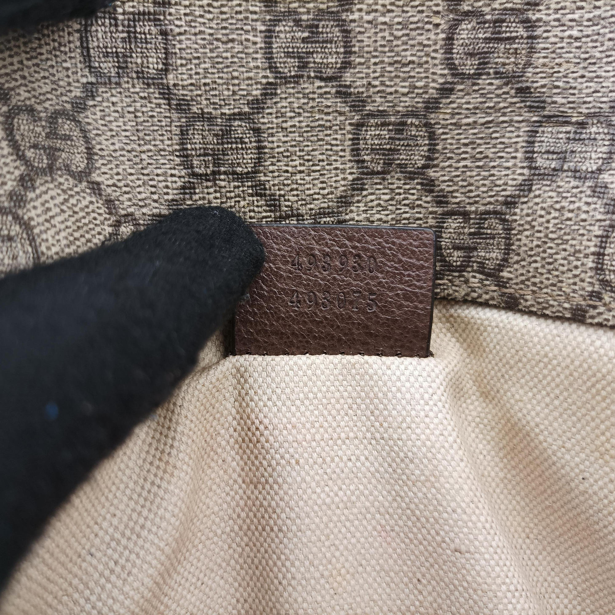 NEO VINTAGE GG Supreme beige×Brown PVC coated canvas×Leather 493930 H027225080ネオ ヴィンテージ GGスプリーム ベージュ×ブラウン PVCコーティングキャンバス×レザー 493930 H027225080