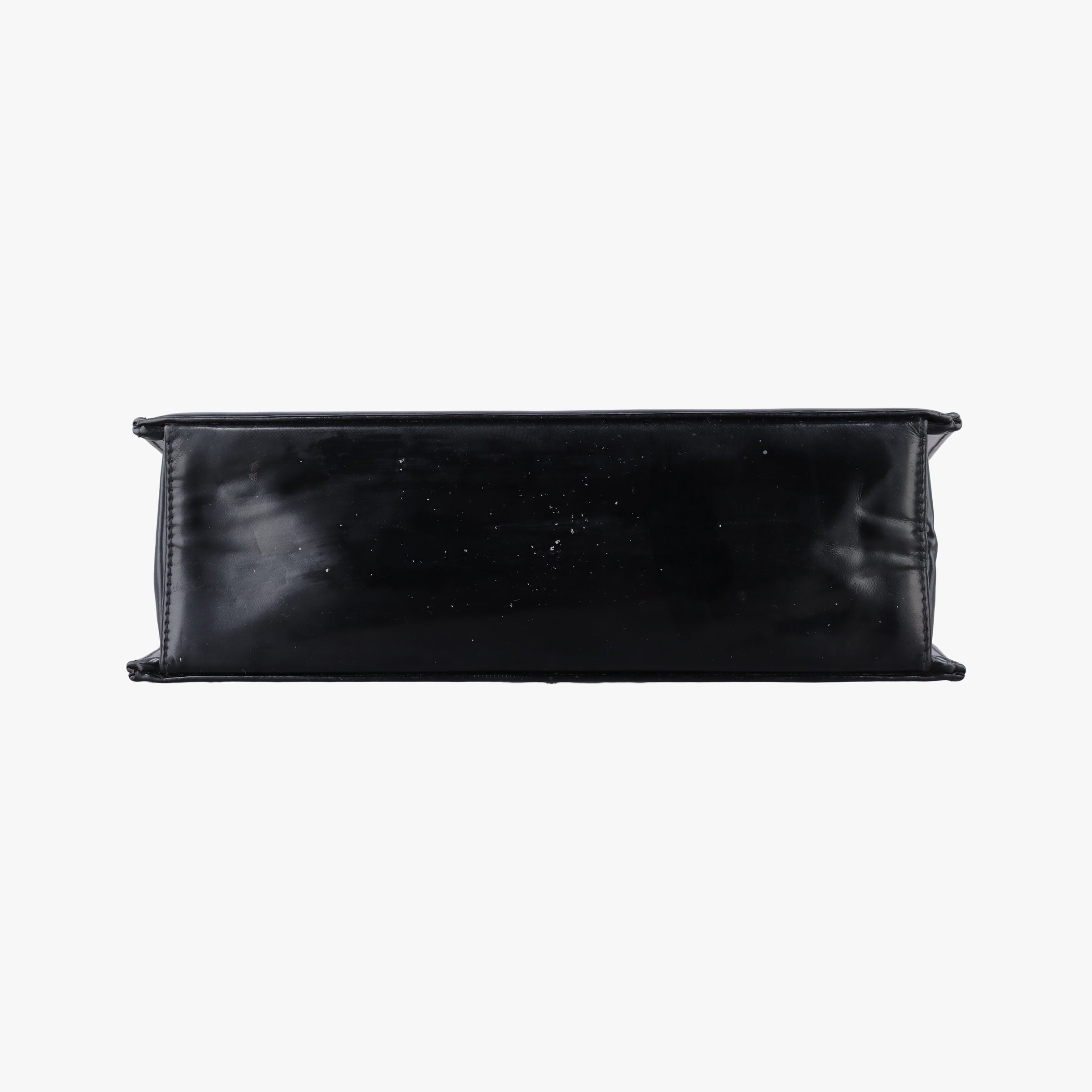 CC Snake Chain Flap Black Enamel A08699 4850347CC スネークチェーン フラップ ブラック エナメル A08699 4850347