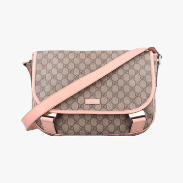 GG Plus Messenger Beige×Pink PVC coated canvas×Leather 201732 C4404997GGプラス メッセンジャー ベージュ×ピンク PVCコーティングキャンバス× レザー 201732 C4404997