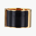 Clic Clac Bracelet Black GP Nクリッククラックブレスレット ブラック×ゴールド GP N